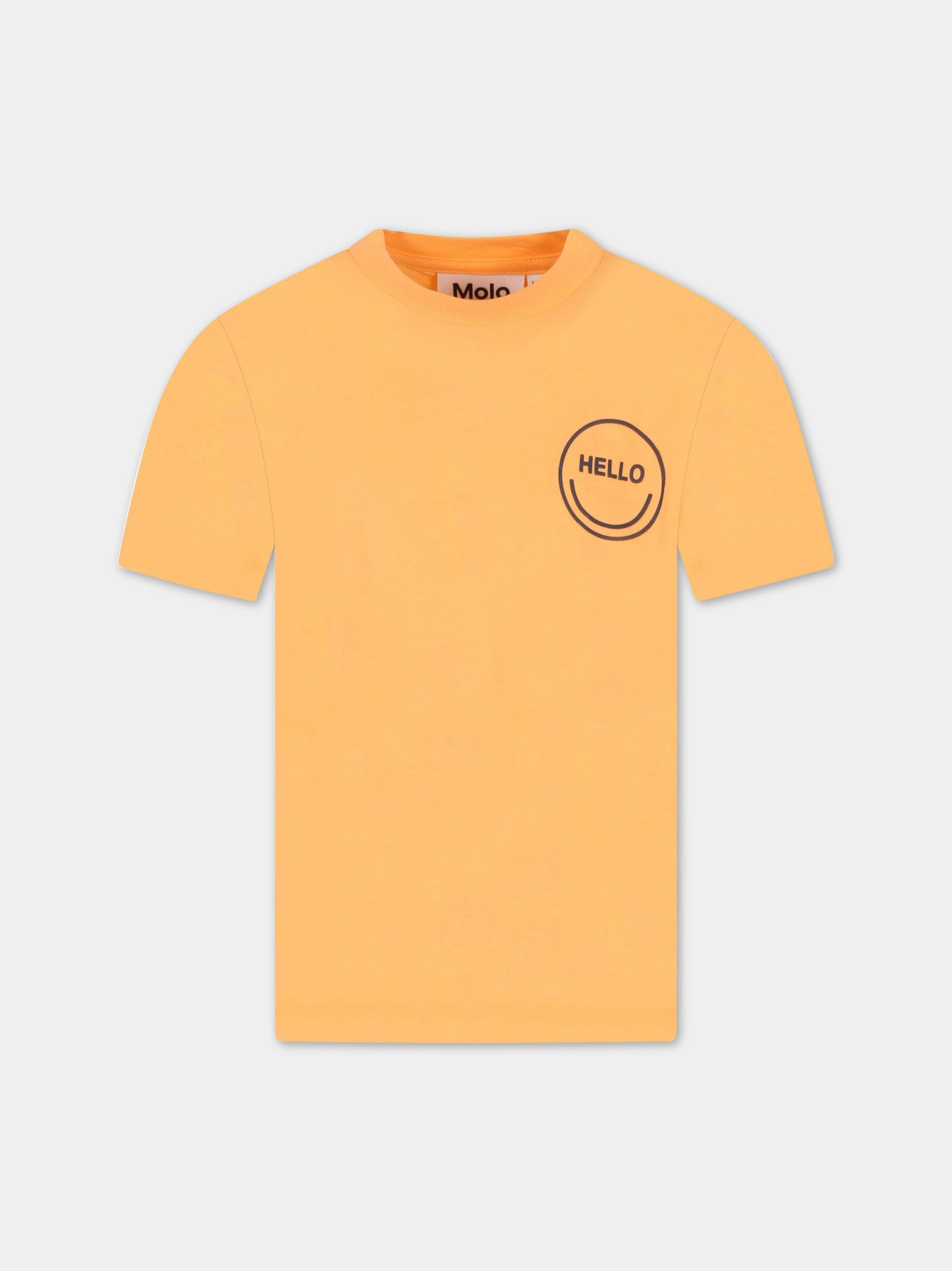 T-shirt arancione per bambini con smile,Molo,6S23A206 8709