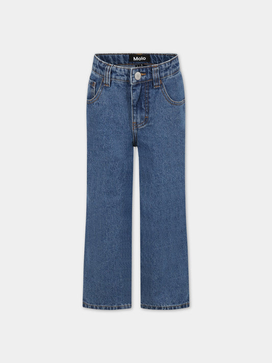 Jeans blu per bambino con logo,Molo,6S23I101 1108