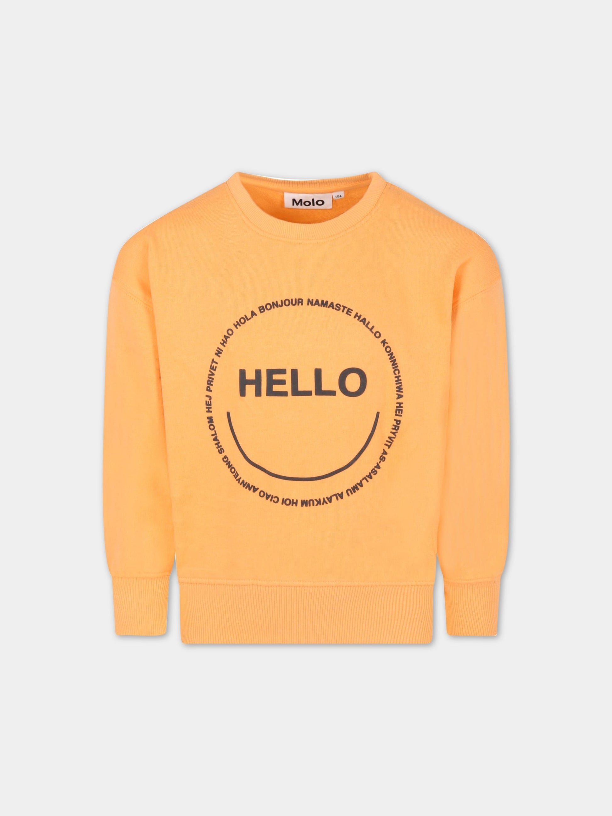 Felpa arancione per bambino con smile,Molo,6S23J208 8709