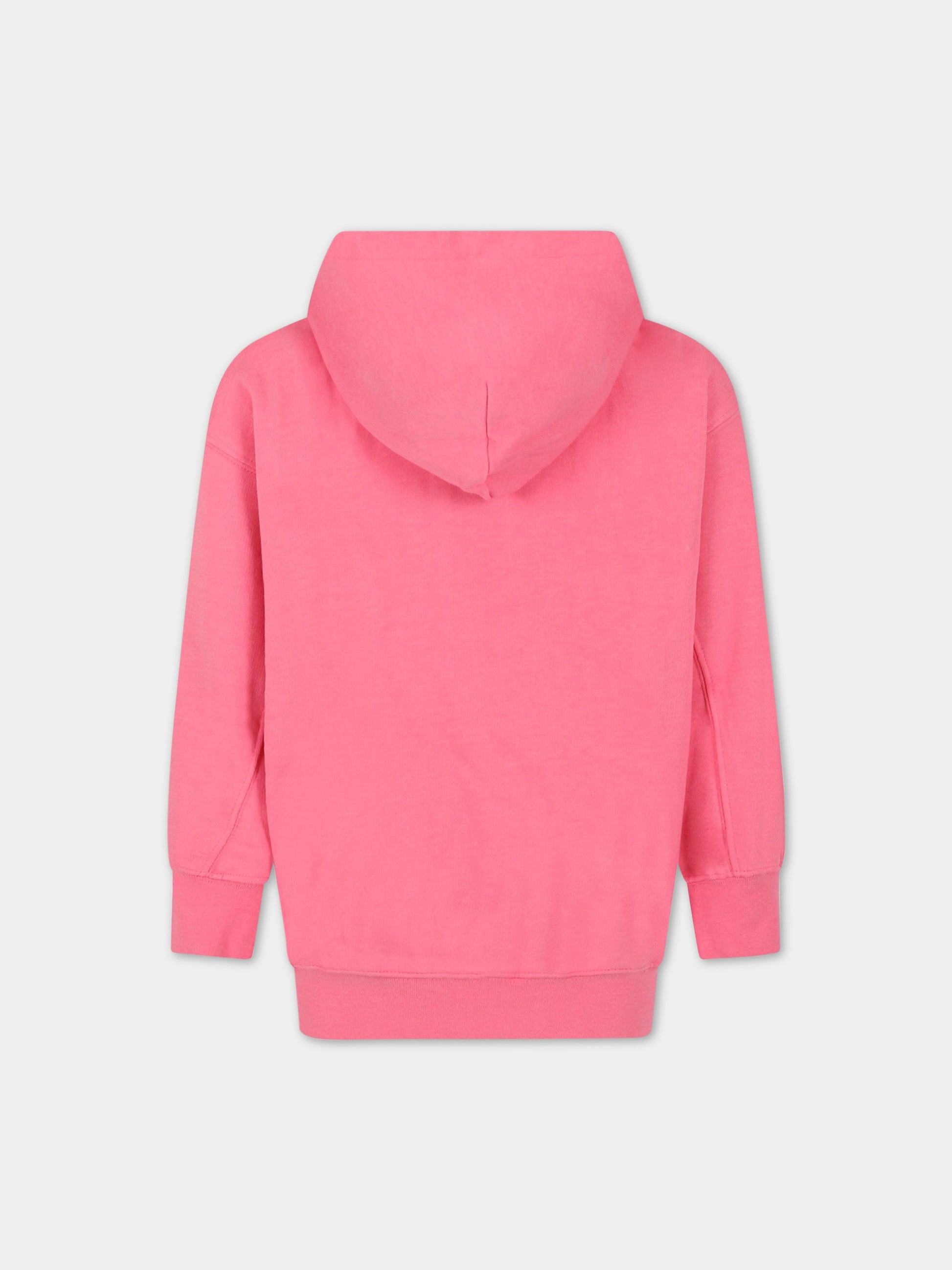 Felpa rosa per bambina con scritta  Peace Now ,Molo,6S23J303 2705