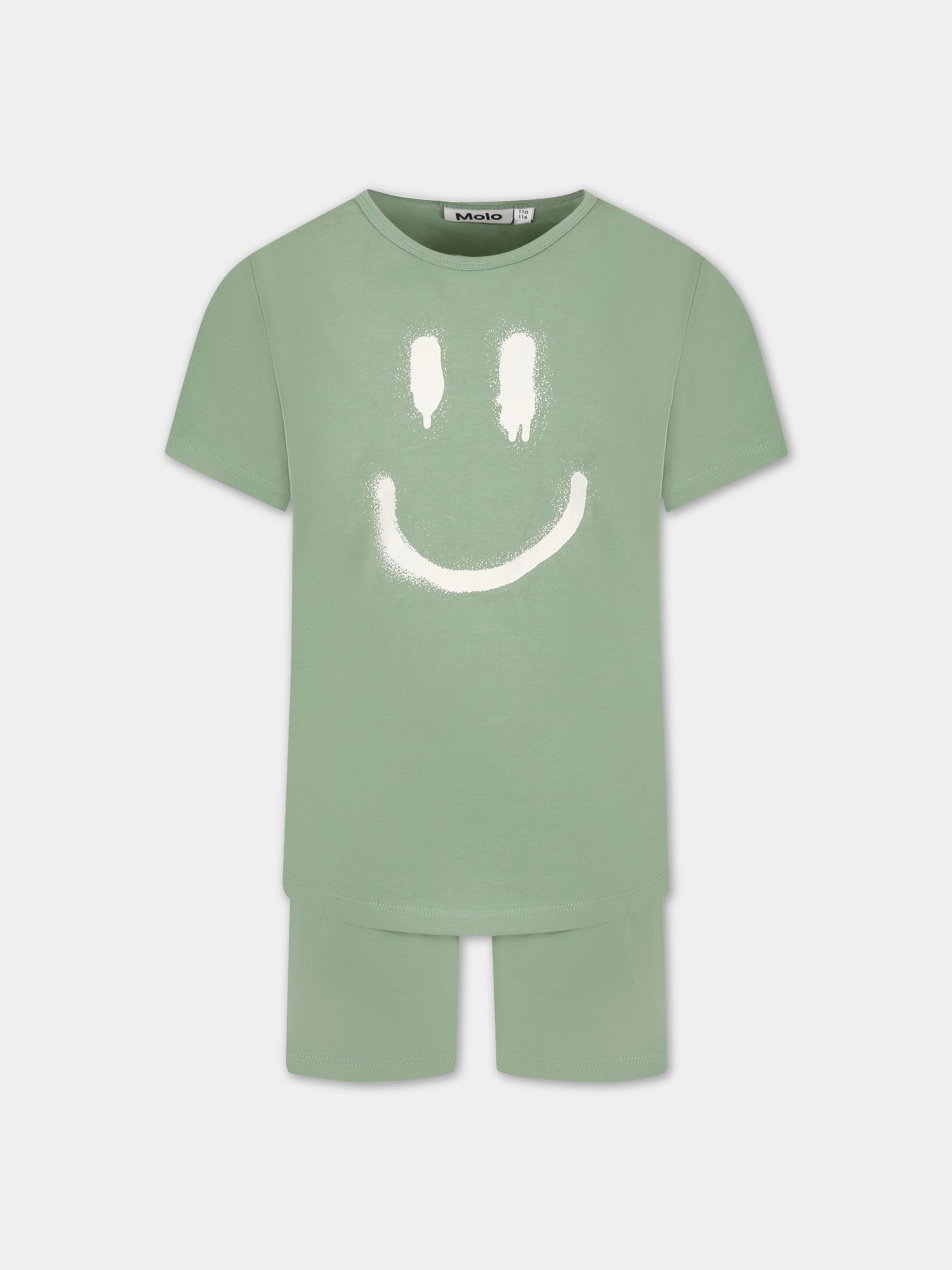 Pigiama verde per bambino con smile,Molo,6S23R401 8729