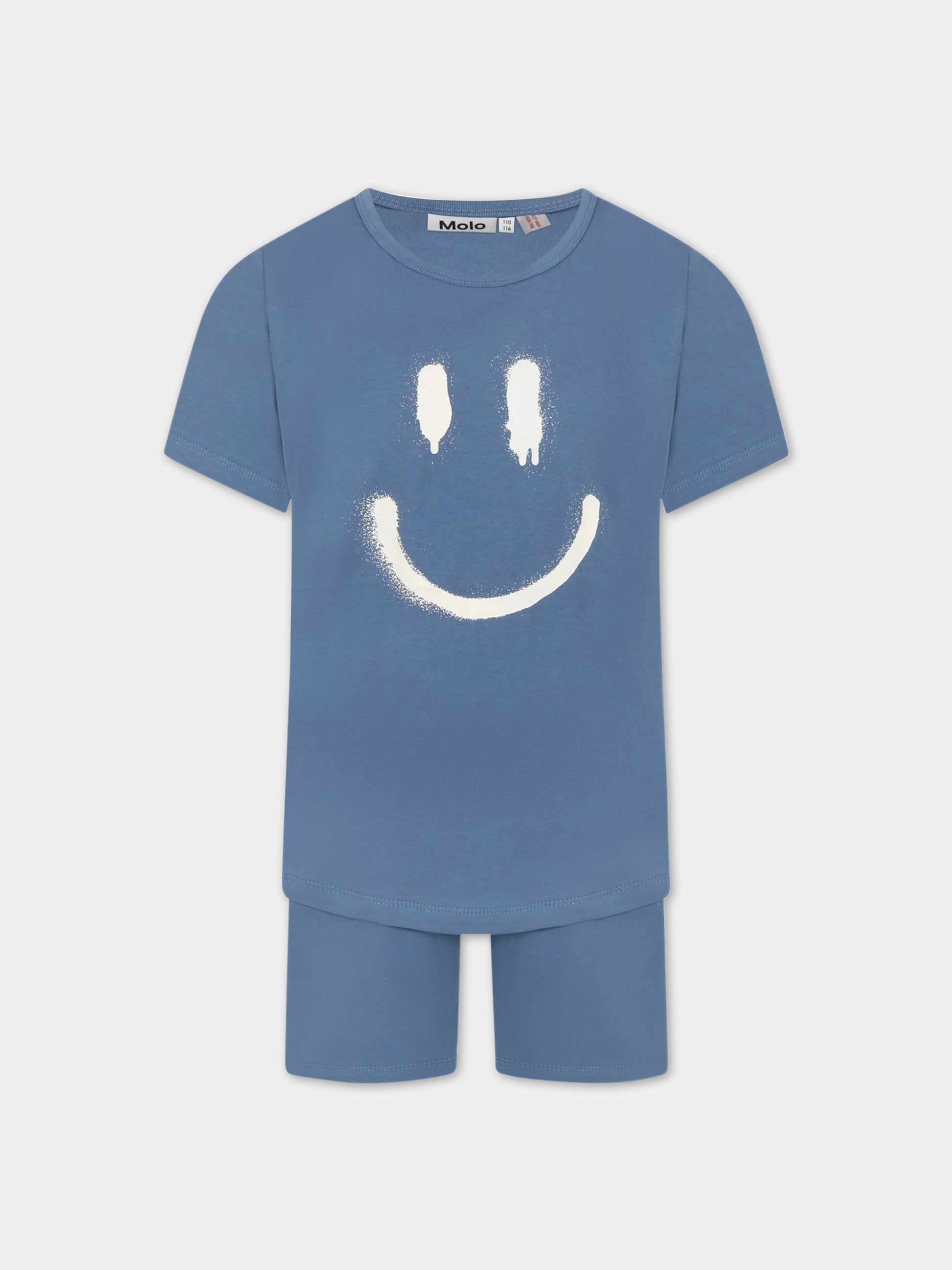Pigiama blu per bambino con smile,Molo,6S23R401 8724
