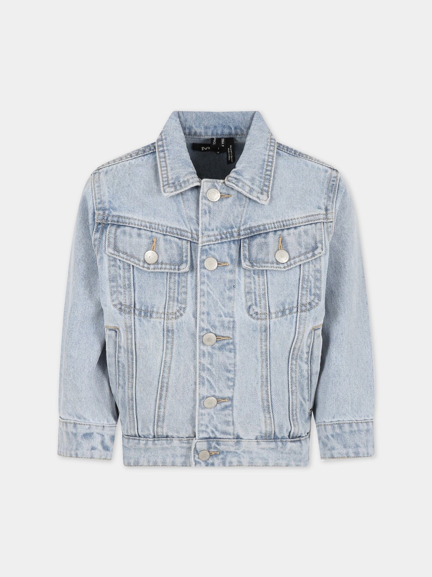 Giacca celeste di jeans per bambino,Molo,5S23M309 1101