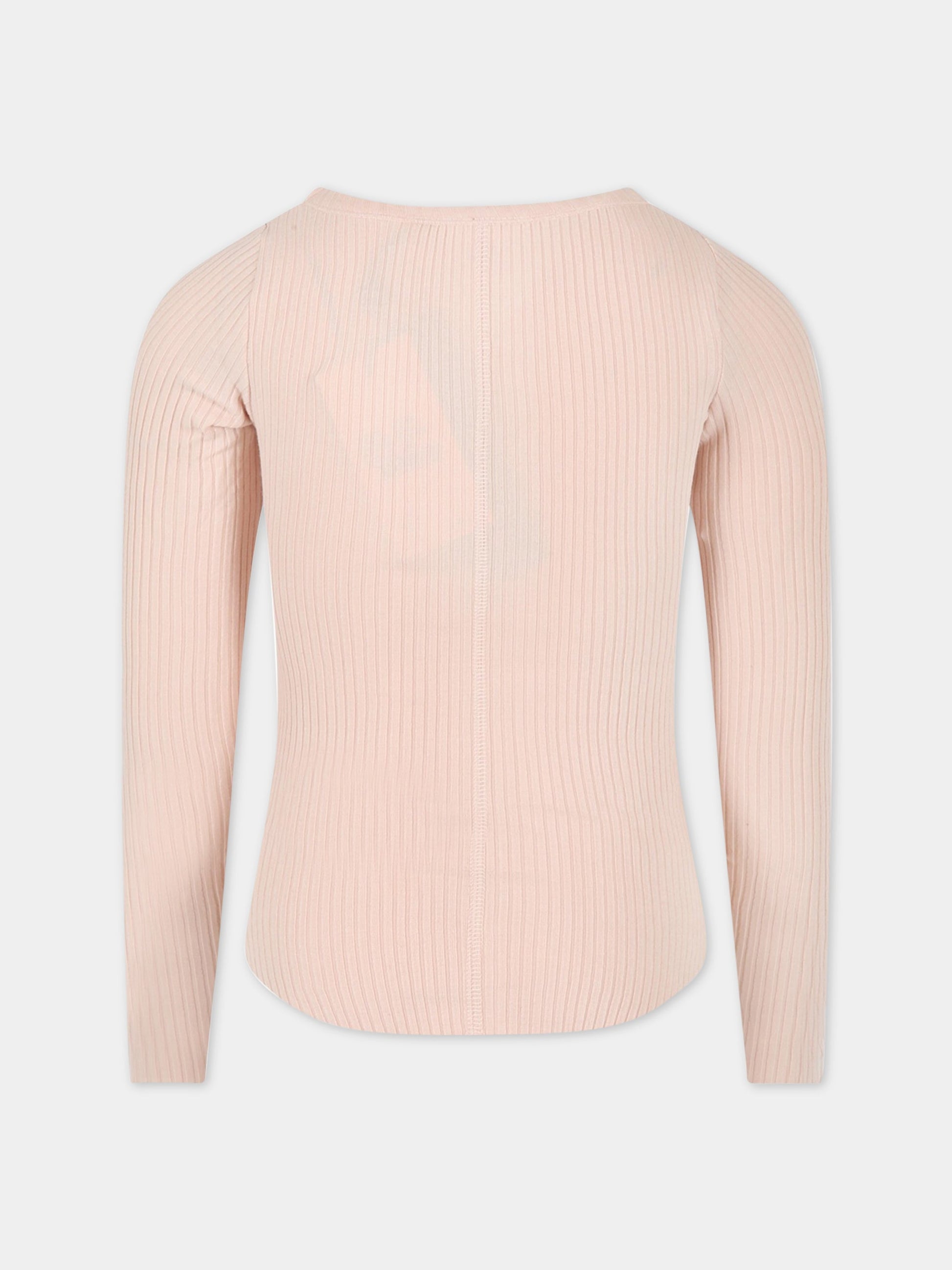 T-shirt rosa per bambina con patch logato,Molo,2S23A401 8151