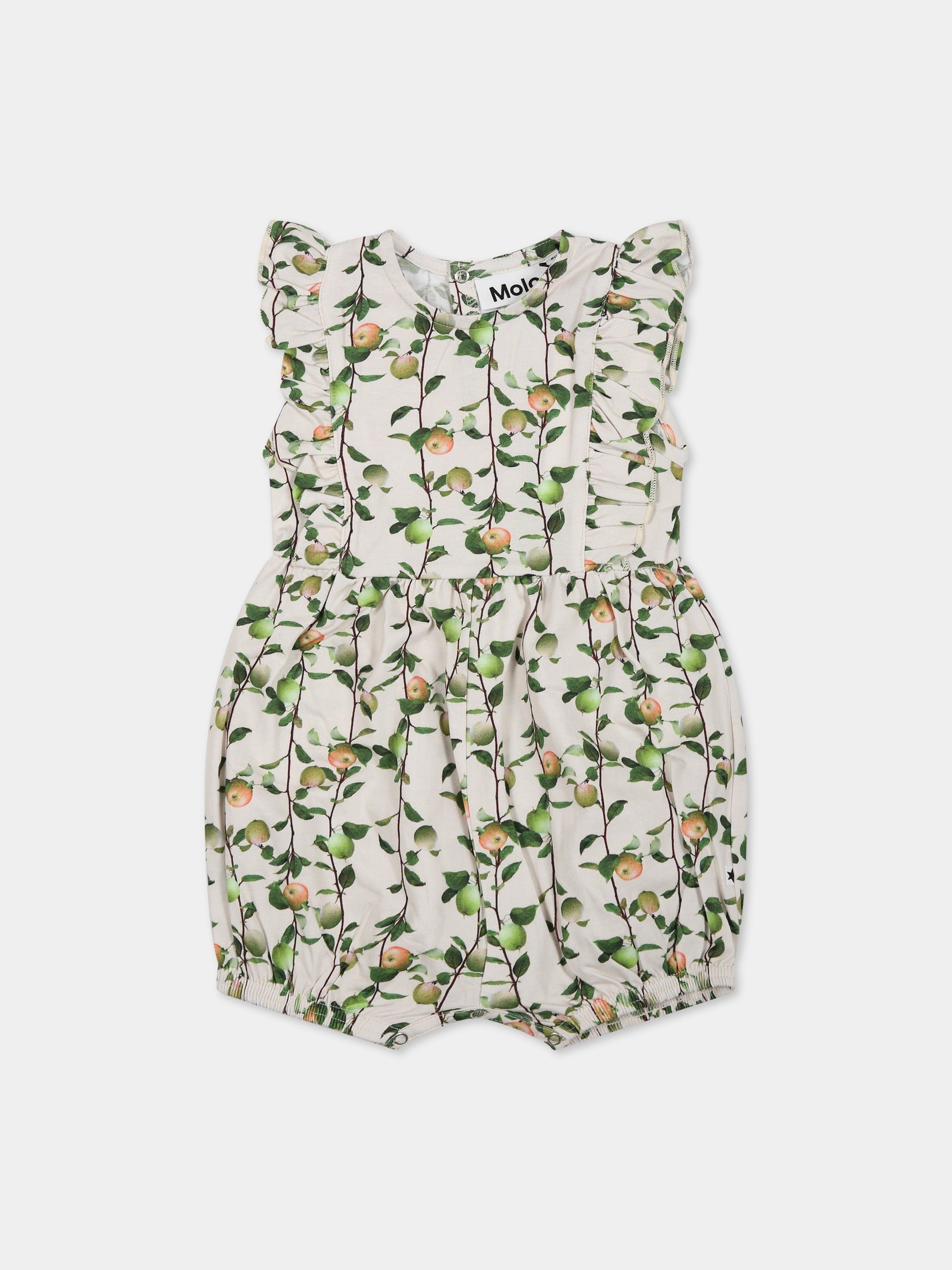 Pagliaccetto multicolor per neonata con stampa mele,Molo,4S23B304 6772