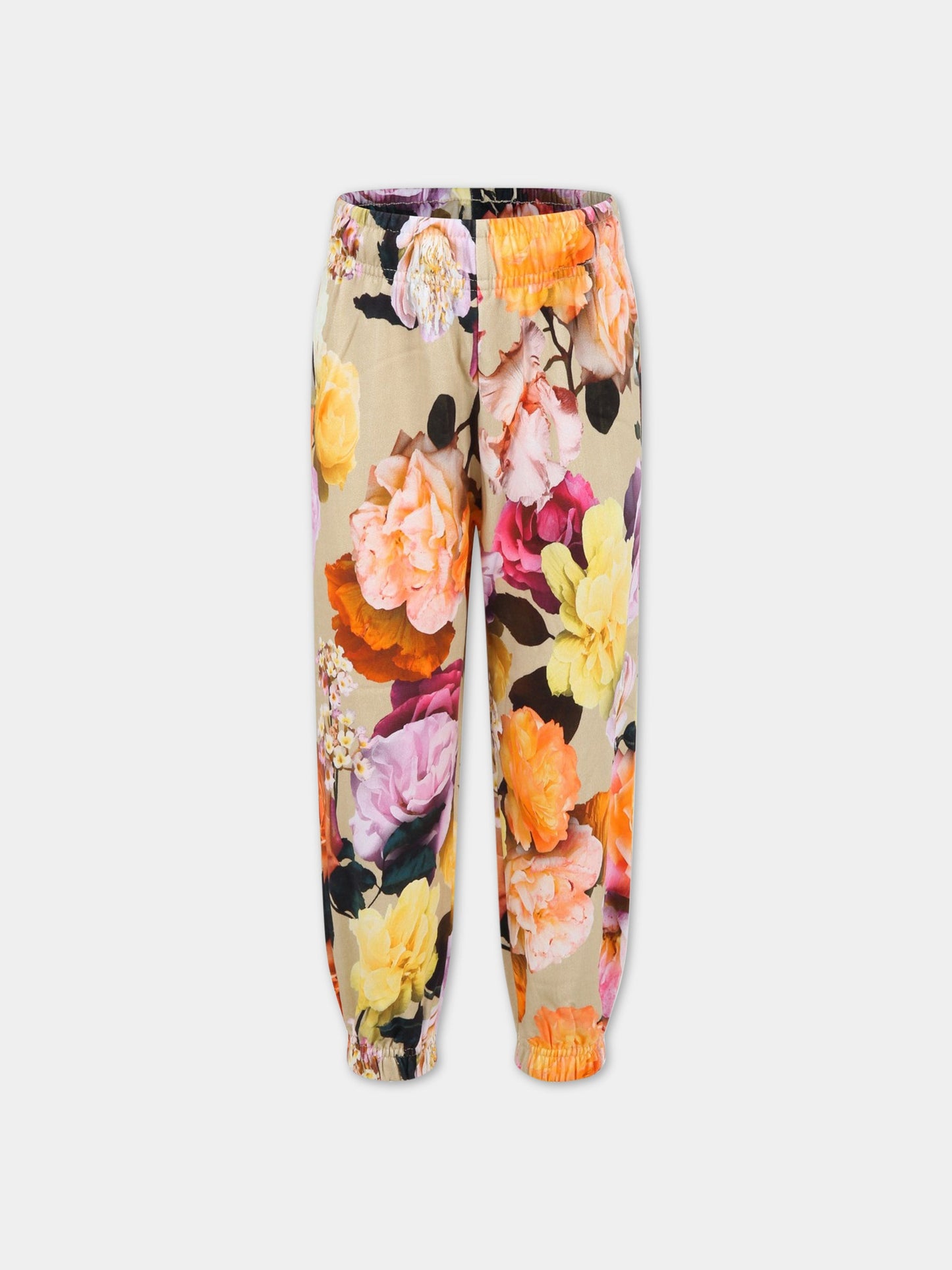 Pantaloni multicolor da tuta per bambina con stampa floreale,Molo,6S23I208 6740