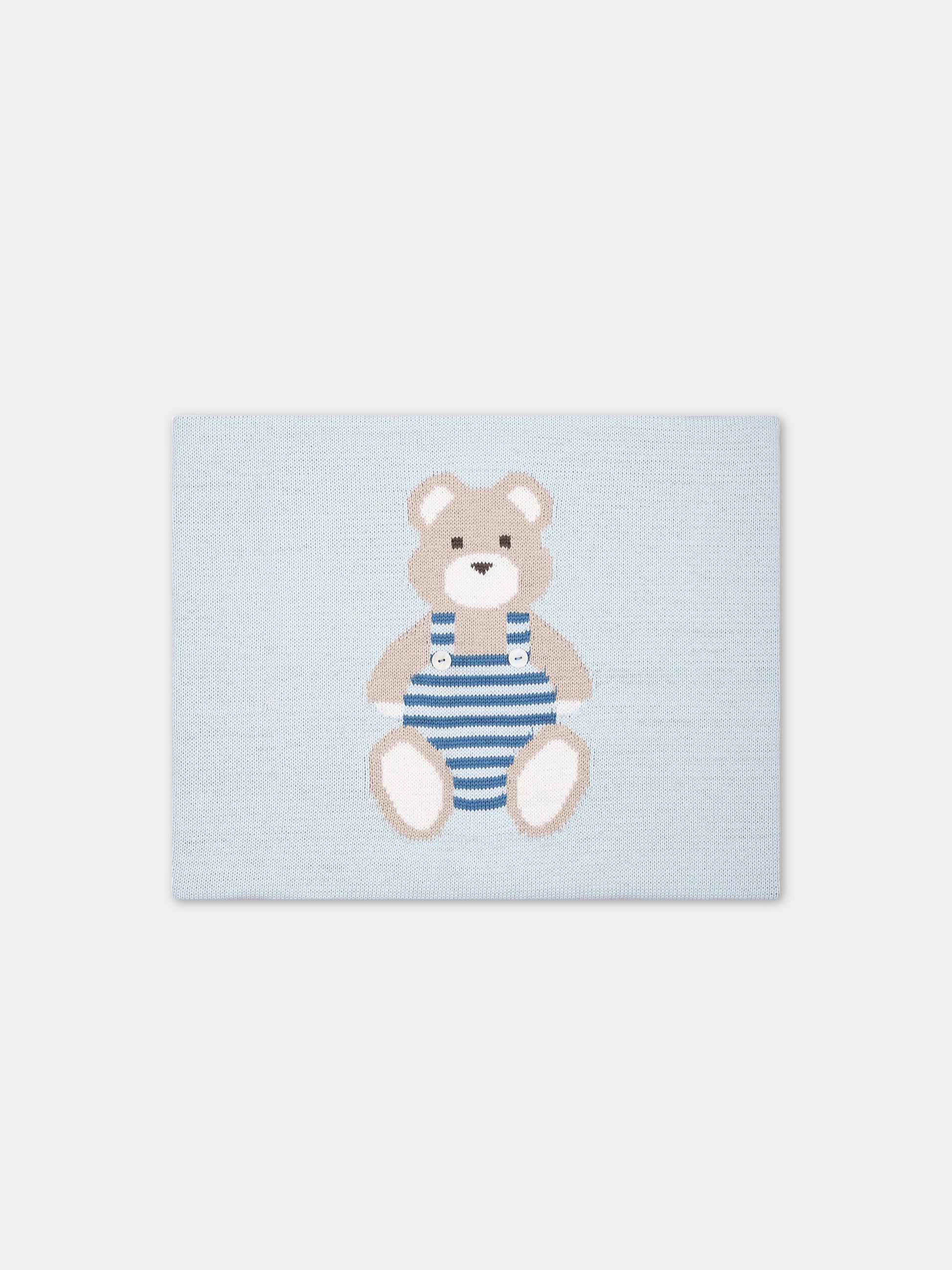 Coperta celeste per neonato,Little Bear,6124 CIELO