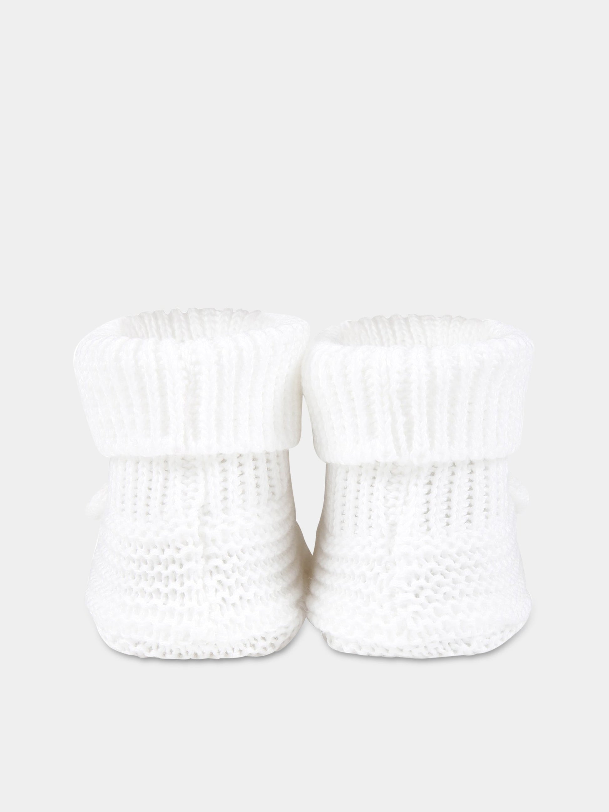 Babbucce bianche per neonati,Little Bear,6112 BIANCO/BIANCO