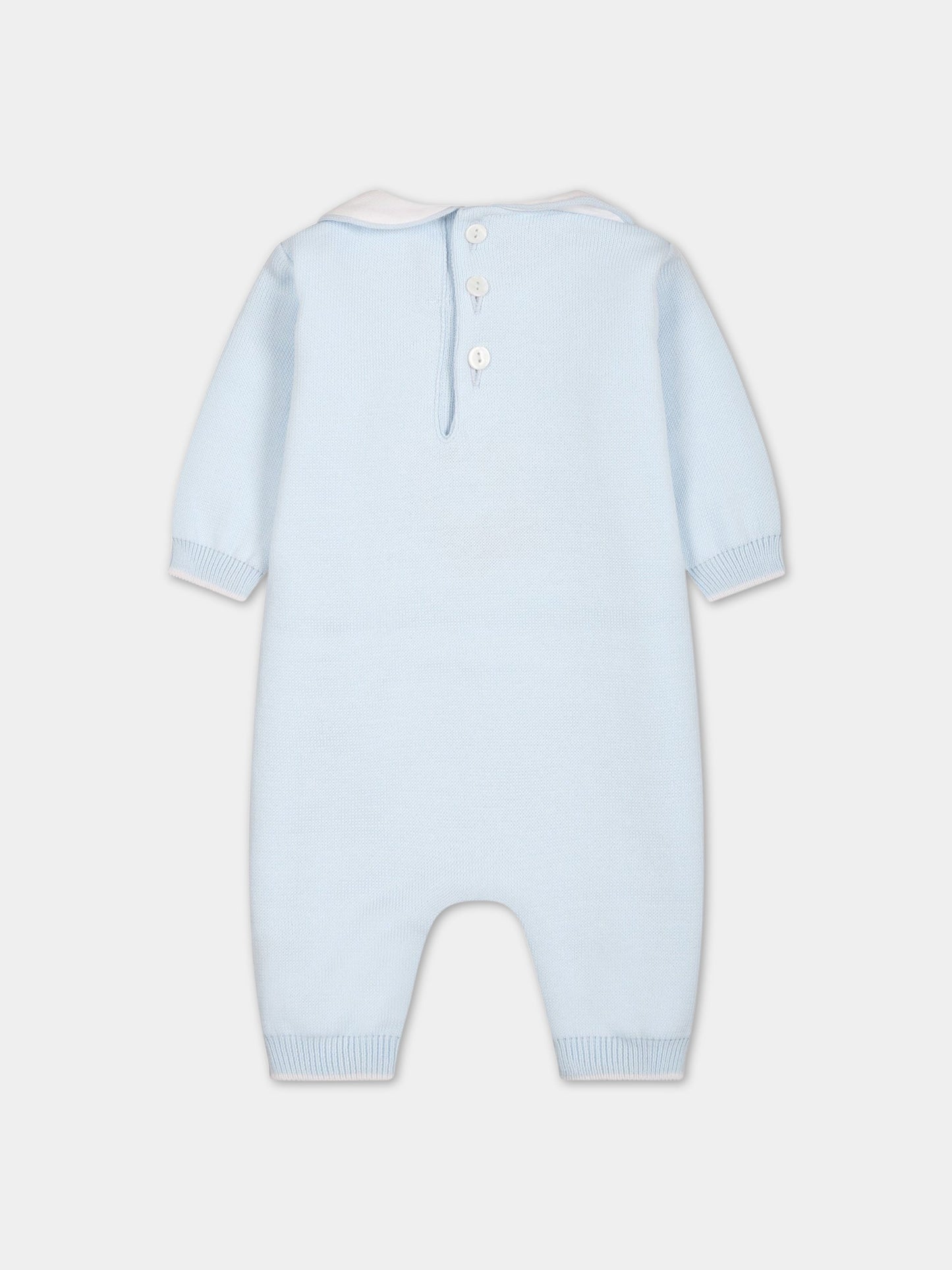 Tutina celeste per neonato con scritta  Amore ,Little Bear,6122 CIELO