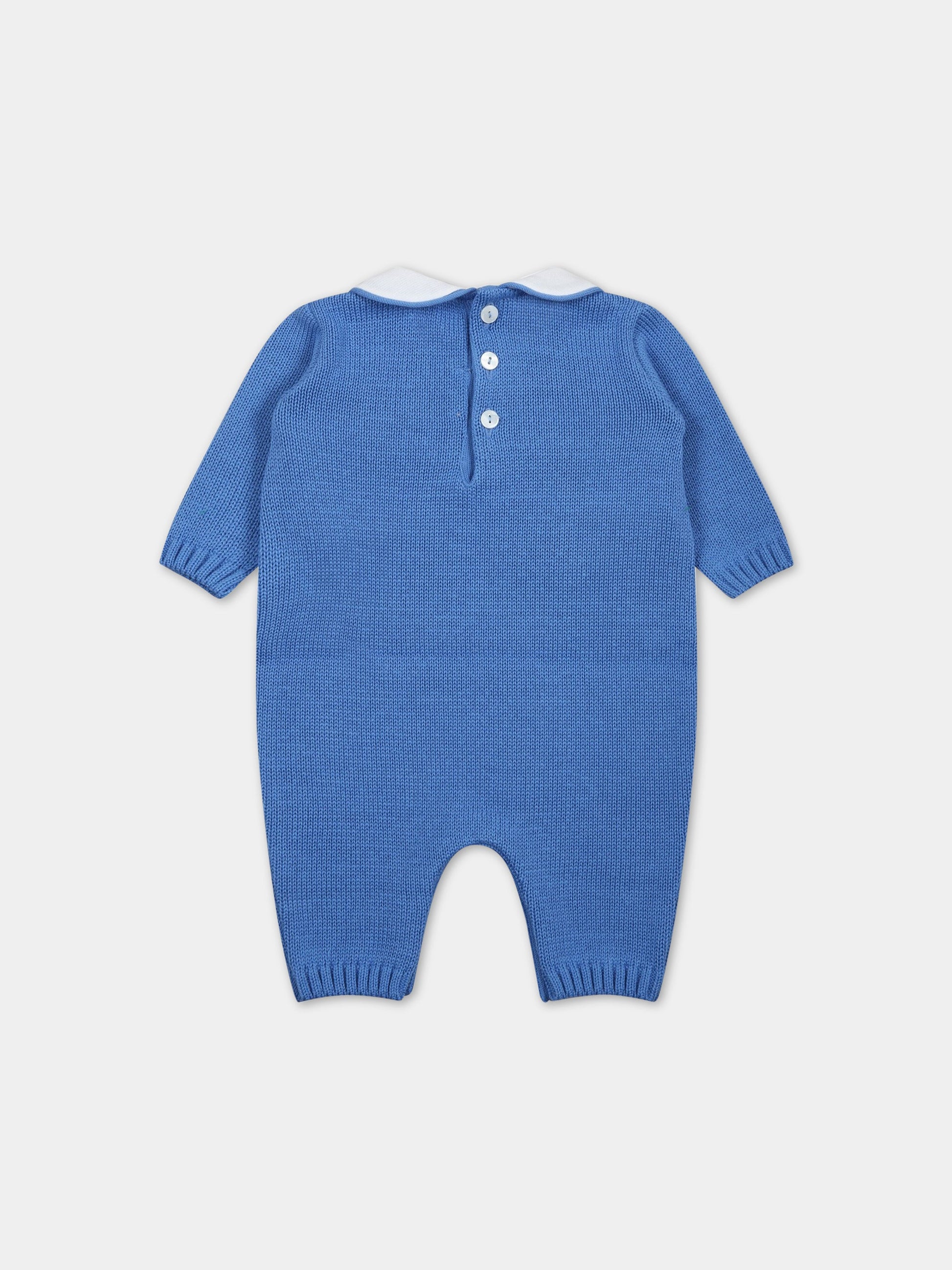 Tutina azzurra per neonato con orso,Little Bear,6109 AZZURRO