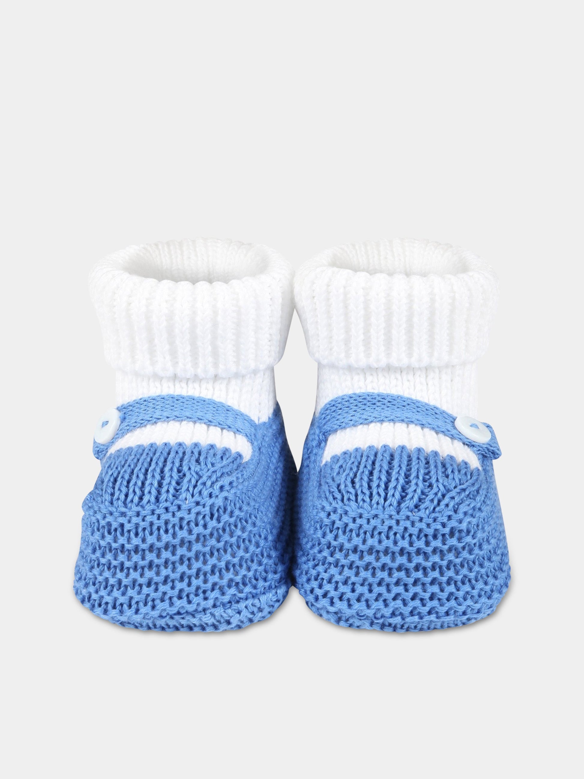 Babbucce multicolor per neonato,Little Bear,6112 BIANCO/AZZURRO