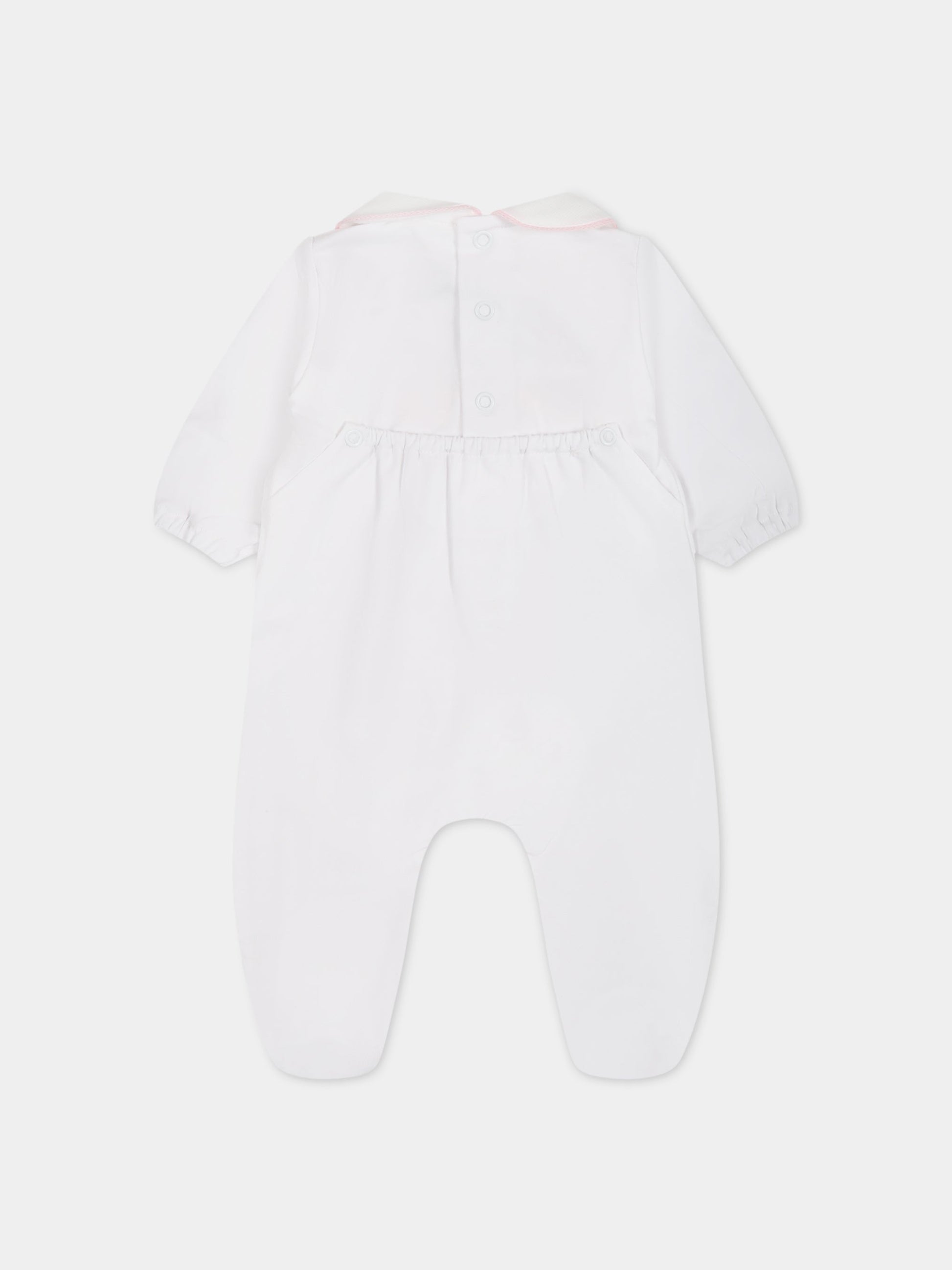 Tutina bianco per neonata con scritta  Princess ,Little Bear,6045 BIANCO/ROSA