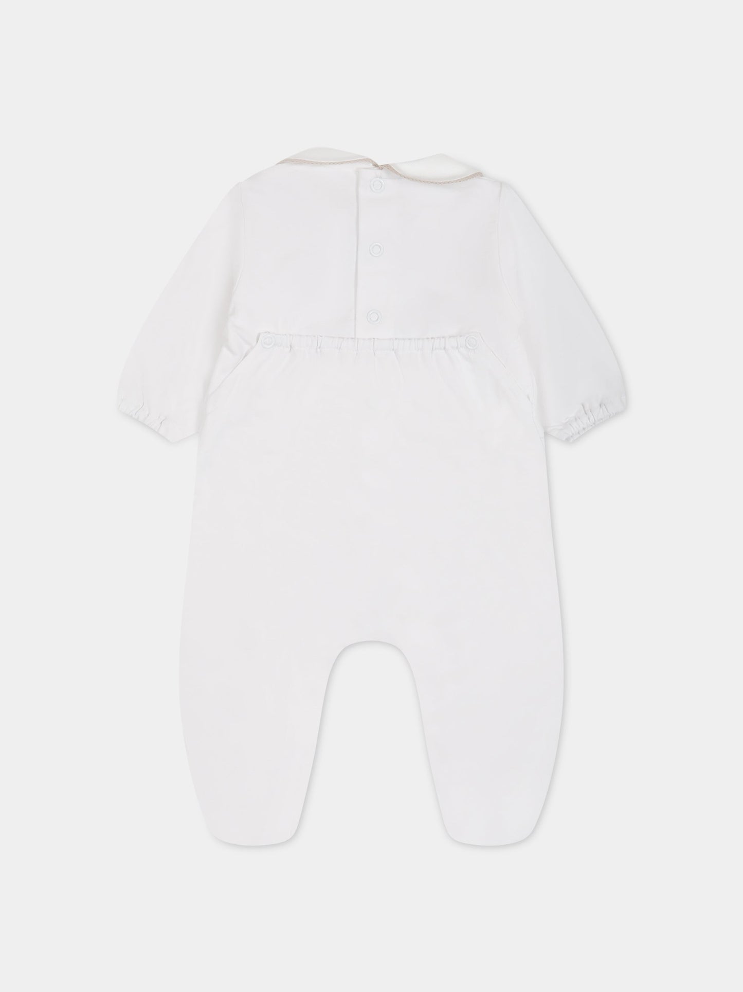 Tutina bianco per neonati con scritta  Amore ,Little Bear,6043 BIANCO/CORDA