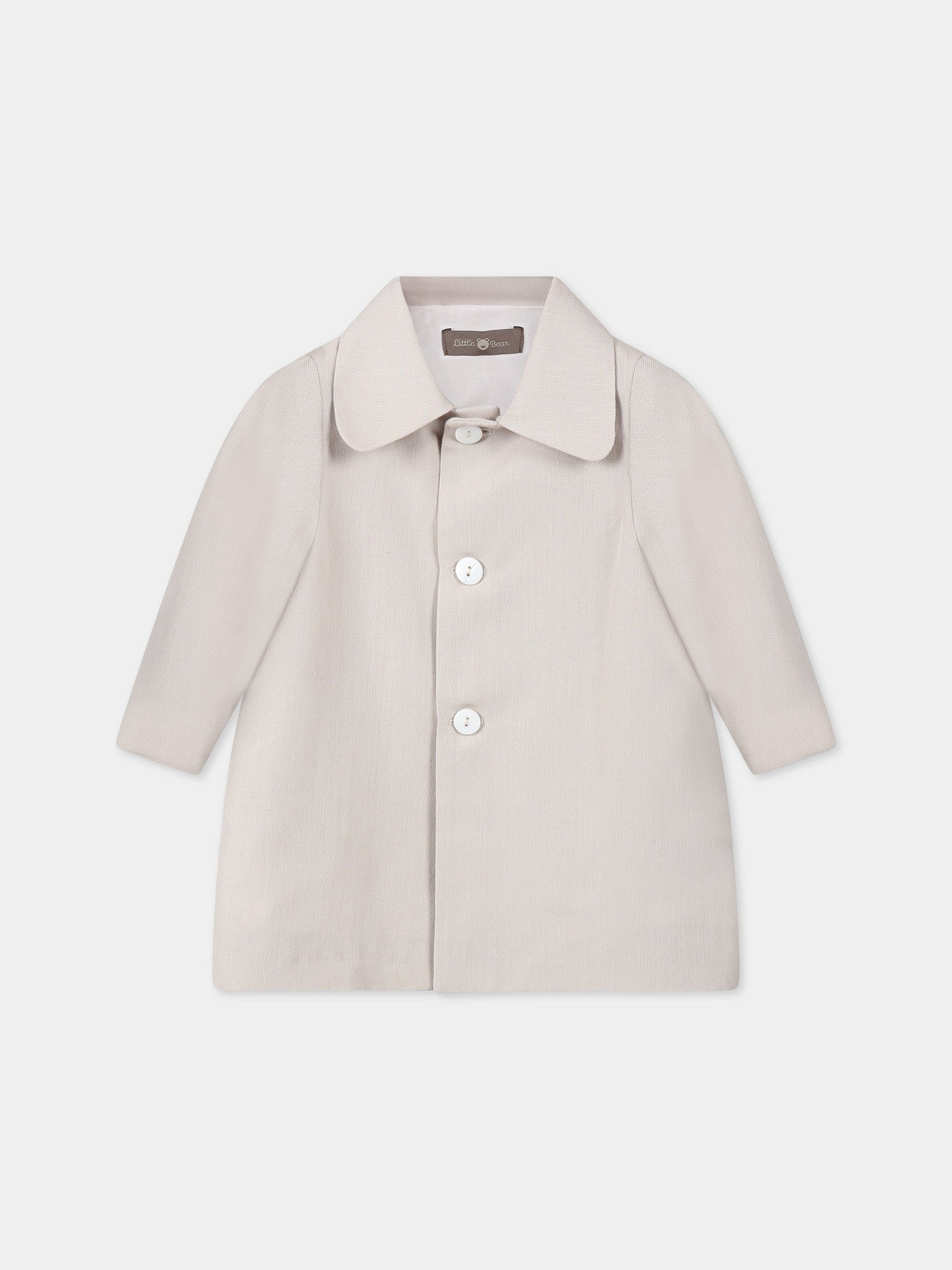 Cappotto beige per neonata,Little Bear,6246 CORDA