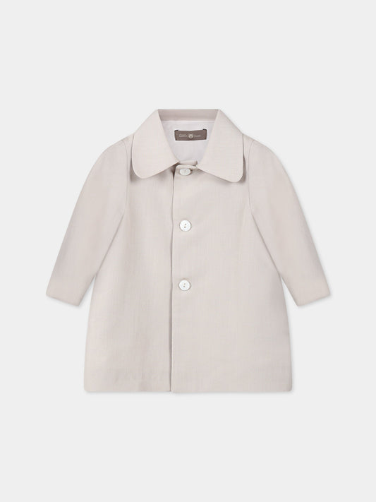 Cappotto beige per neonata,Little Bear,6246 CORDA