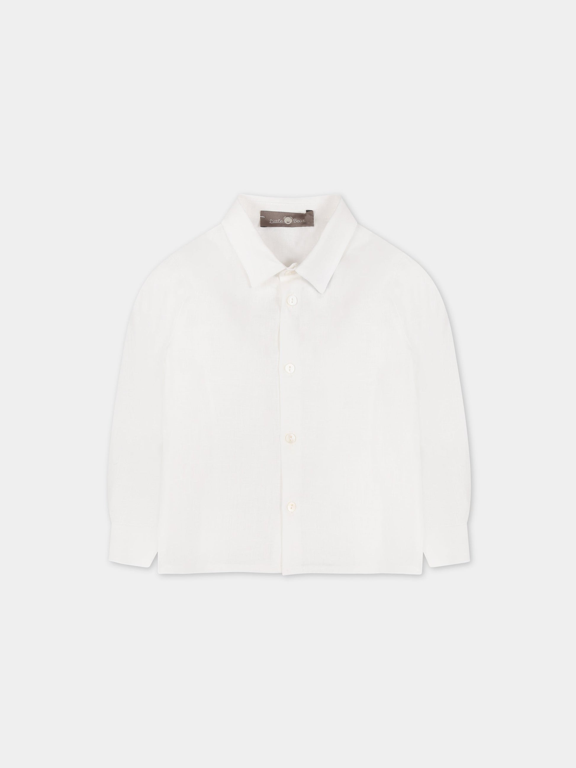 Camicia bianca per neonato,Little Bear,6233 BIANCO