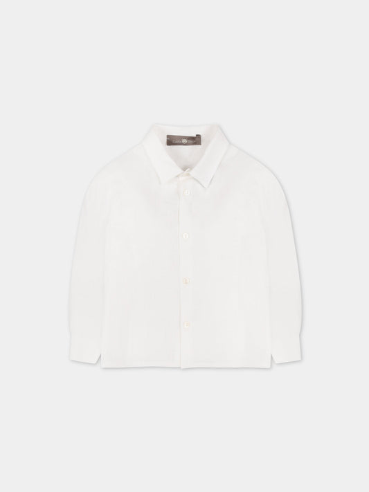 Camicia bianca per neonato,Little Bear,6233 BIANCO