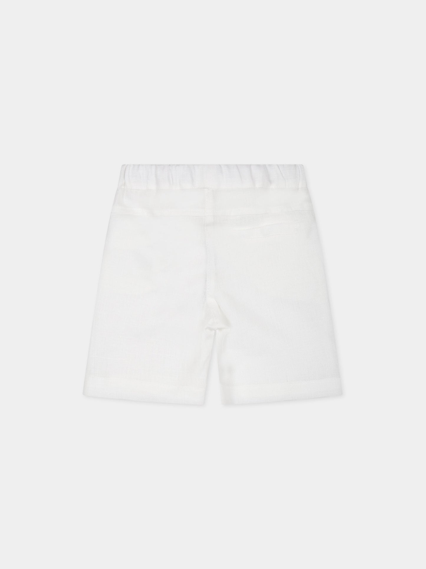 Shorts bianco per neonato,Little Bear,6239 BIANCO