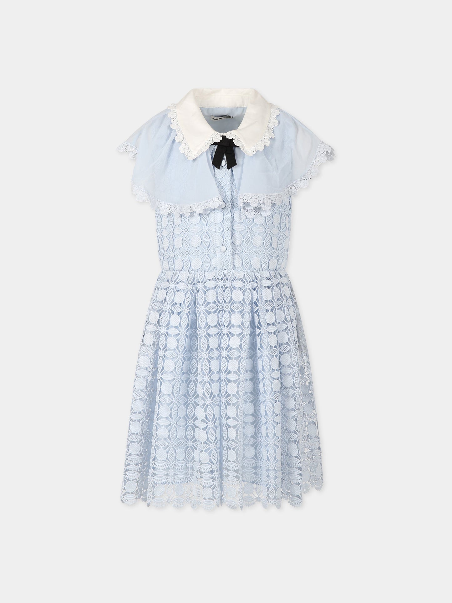 Vestito celeste per bambina con fiocco,Self-portrait,RS23 736S BL 22458543