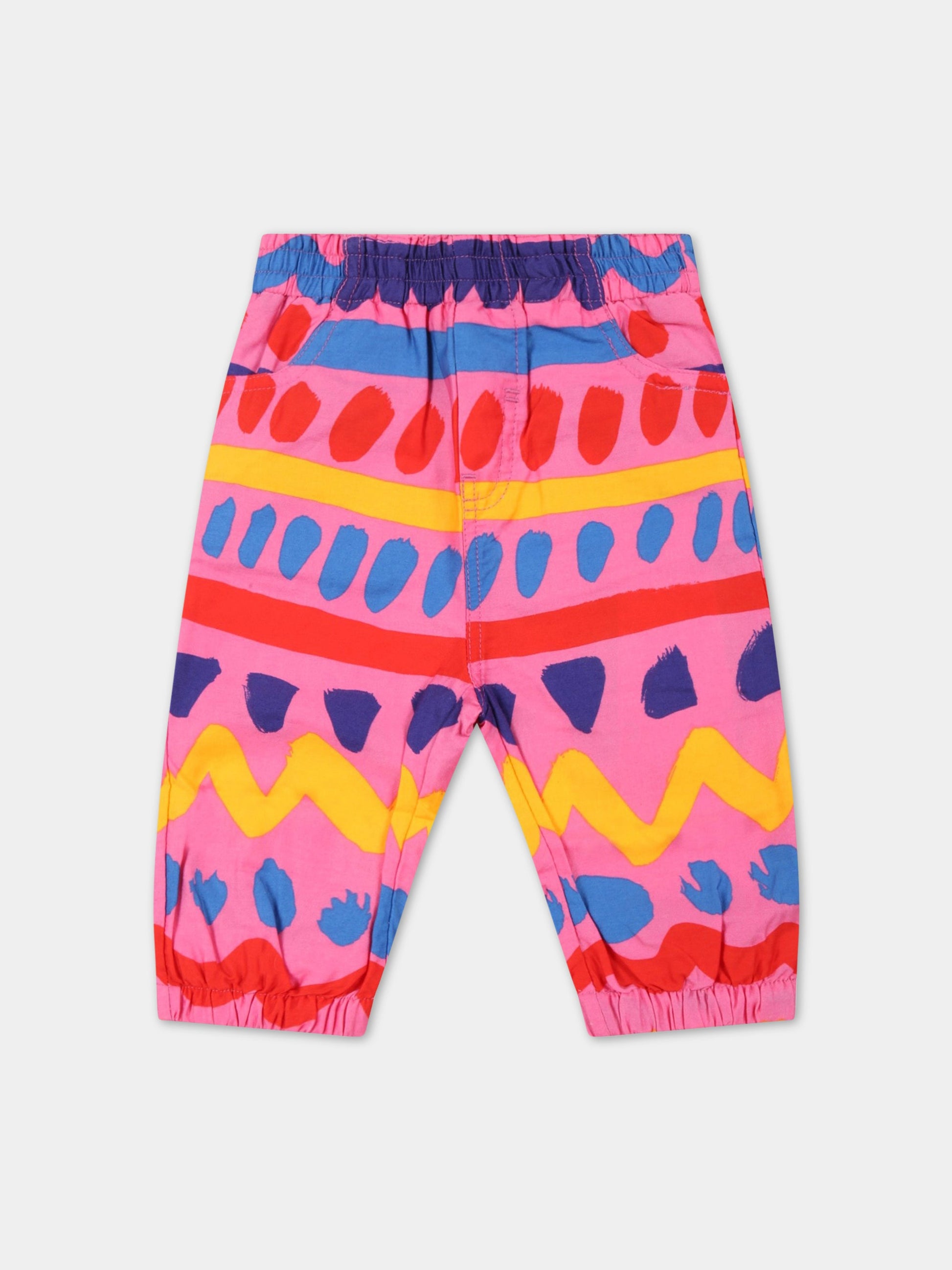 Pantaloni multicolor per neonata con disegni colorati,Stella Mccartney Kids,8Q6HL0 Z0146 999MC