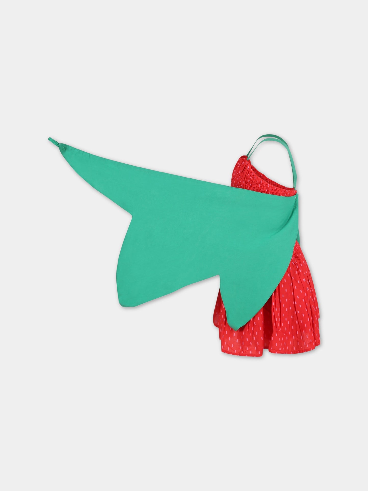 Blusa rossa per bambina a forma di fragola,Stella Mccartney Kids,8Q1BU2 Z0142 412RS