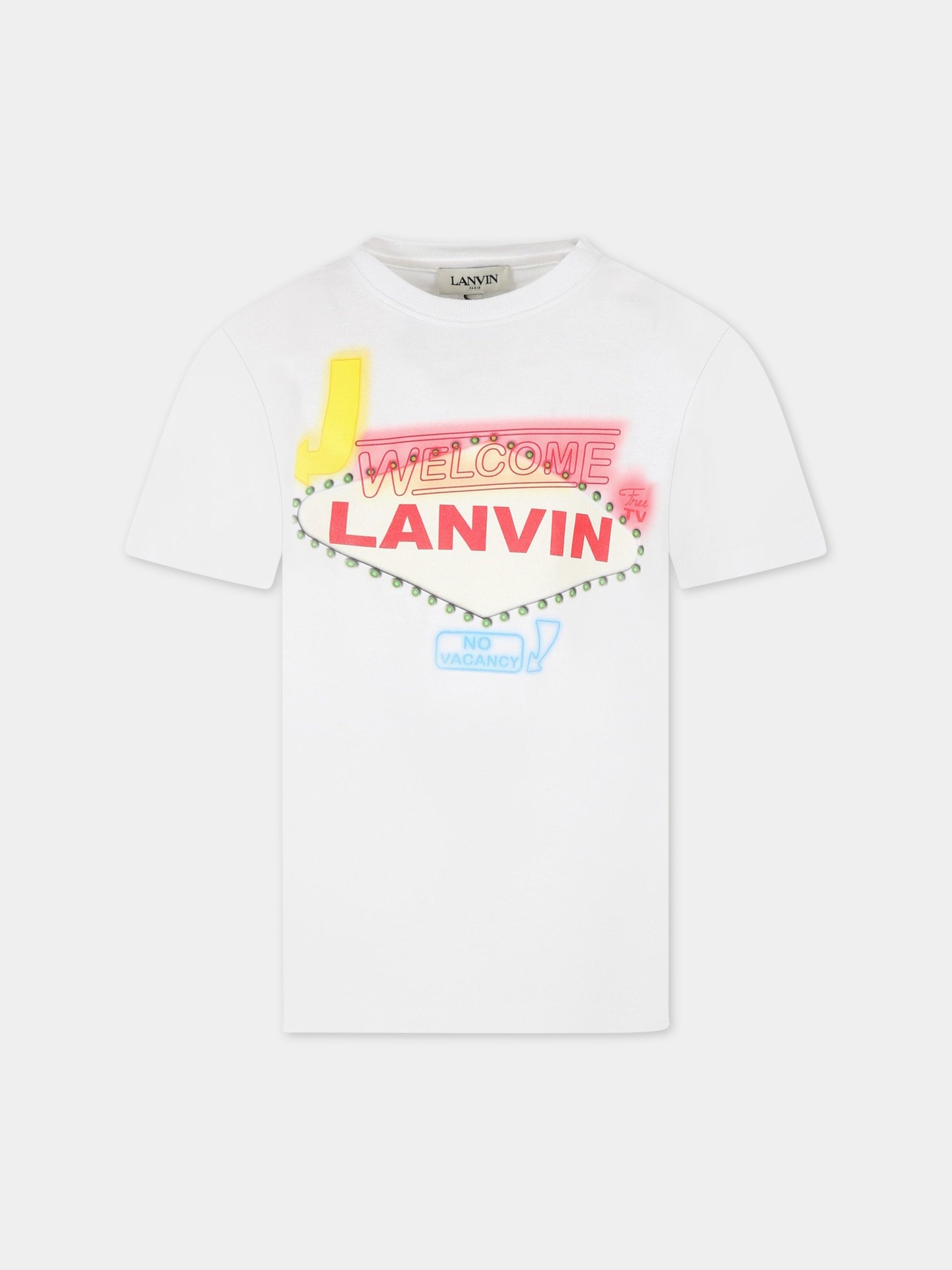 T-shirt bianca per bambino,Lanvin Petite,N25103 10P