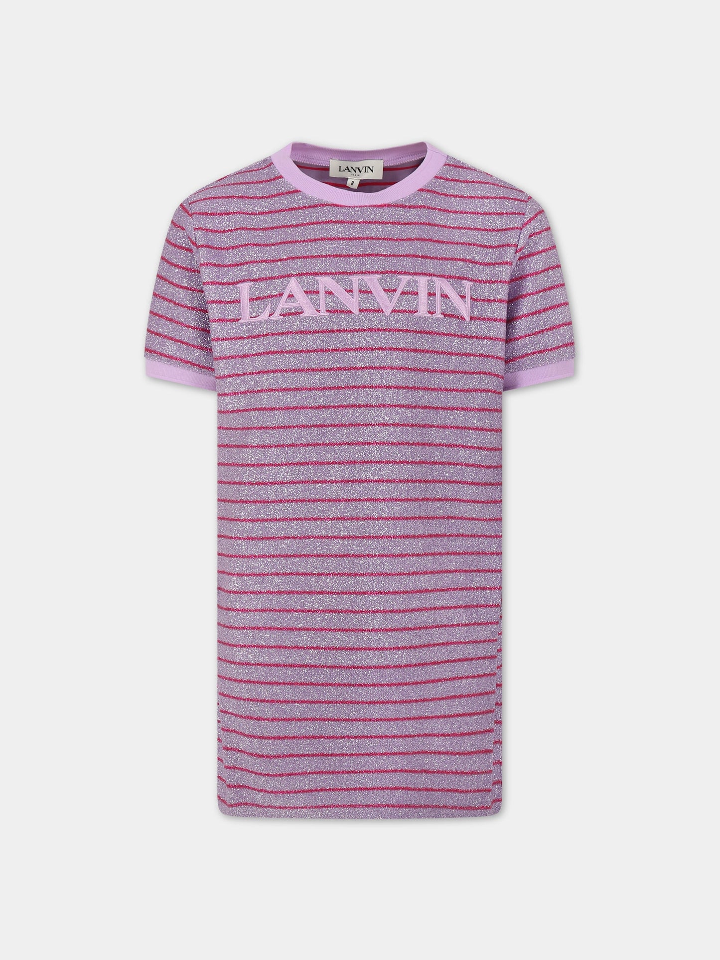 Vestito viola per bambina con logo,Lanvin Petite,N12065 933