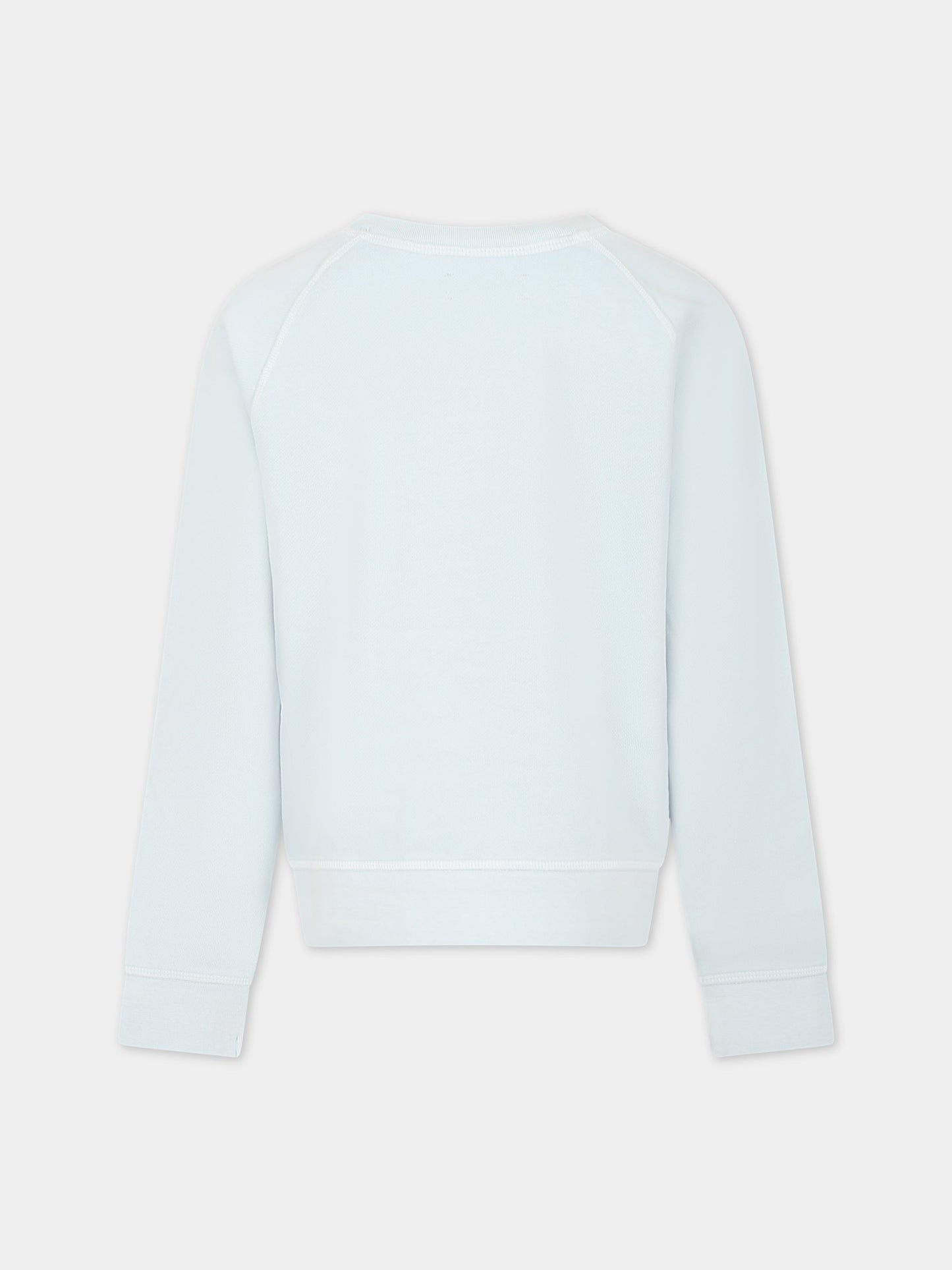 Felpa celeste per bambina con stampa e logo,Zadig & Voltaire Kids,X15387 77N