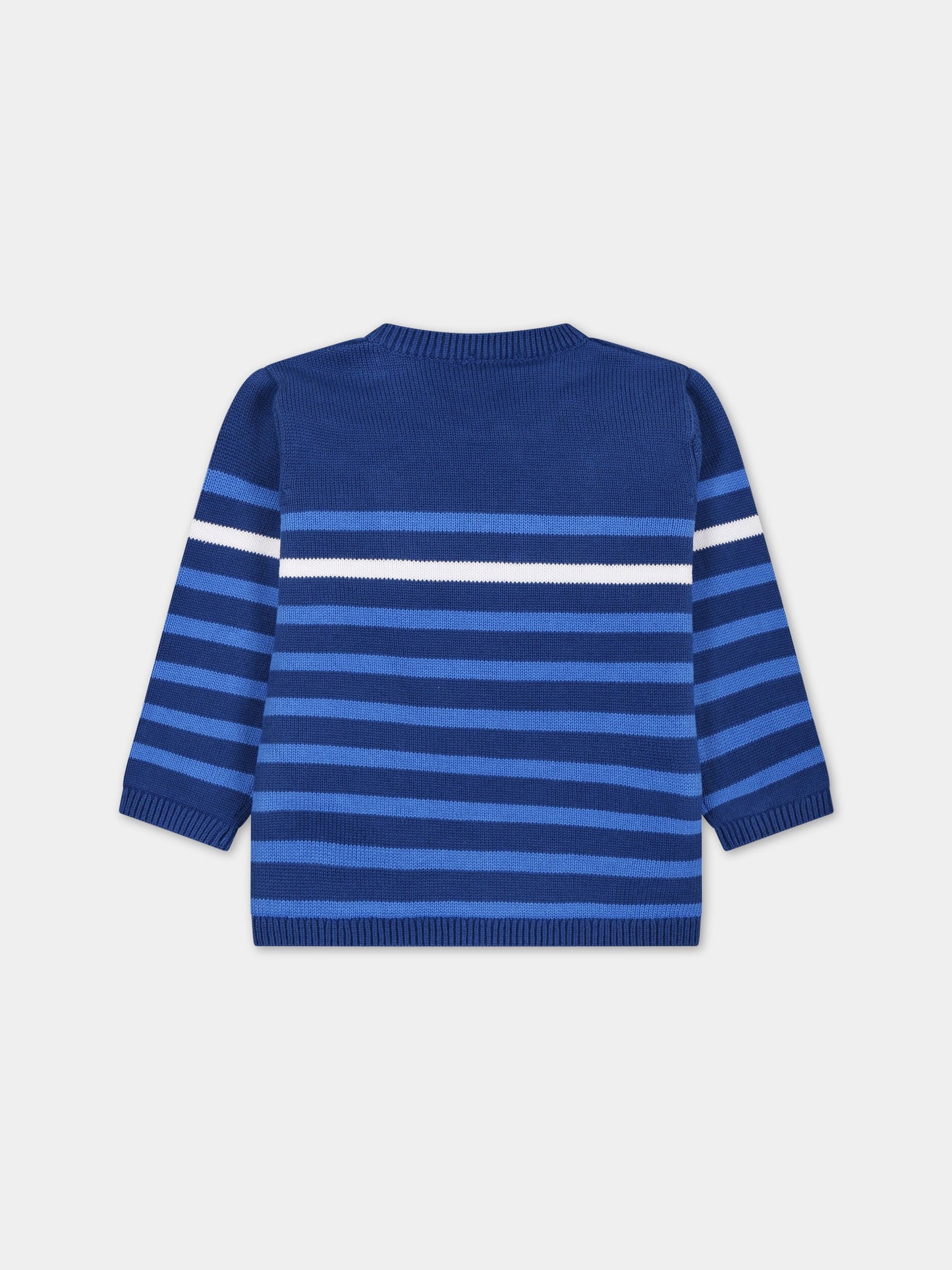 Maglione blu per neonato con logo,Carrement Beau,Y05228 830