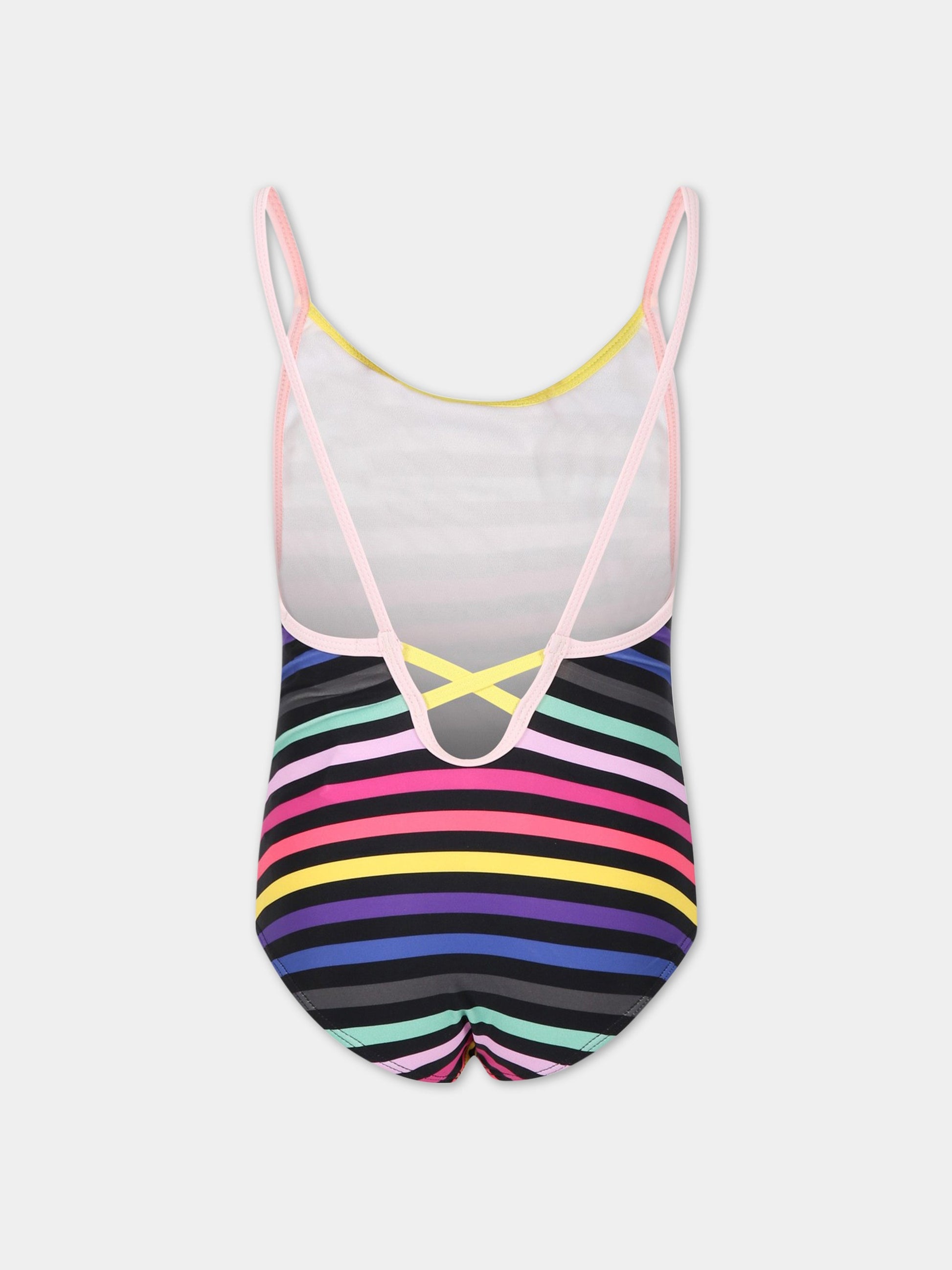 Costume multicolor intero per bambina con logo,Sonia Rykiel Paris,A17000 Z41