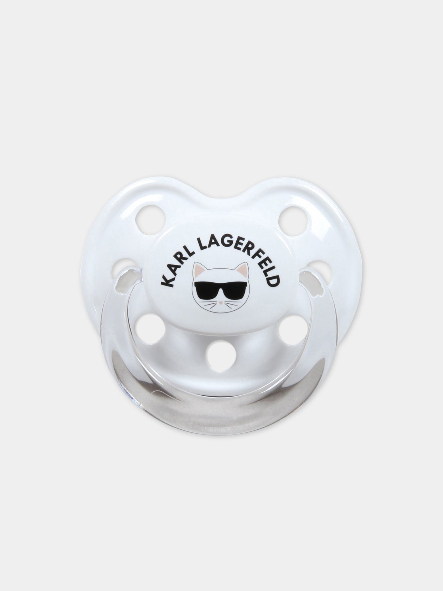 Ciuccio bianco per neonati con Choupette,Karl Lagerfeld Kids,Z90059 10P
