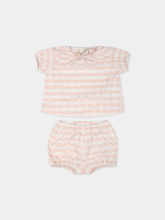 Completo rosa per neonata,Le Petit Coco,LGCD003 CQ304 C004