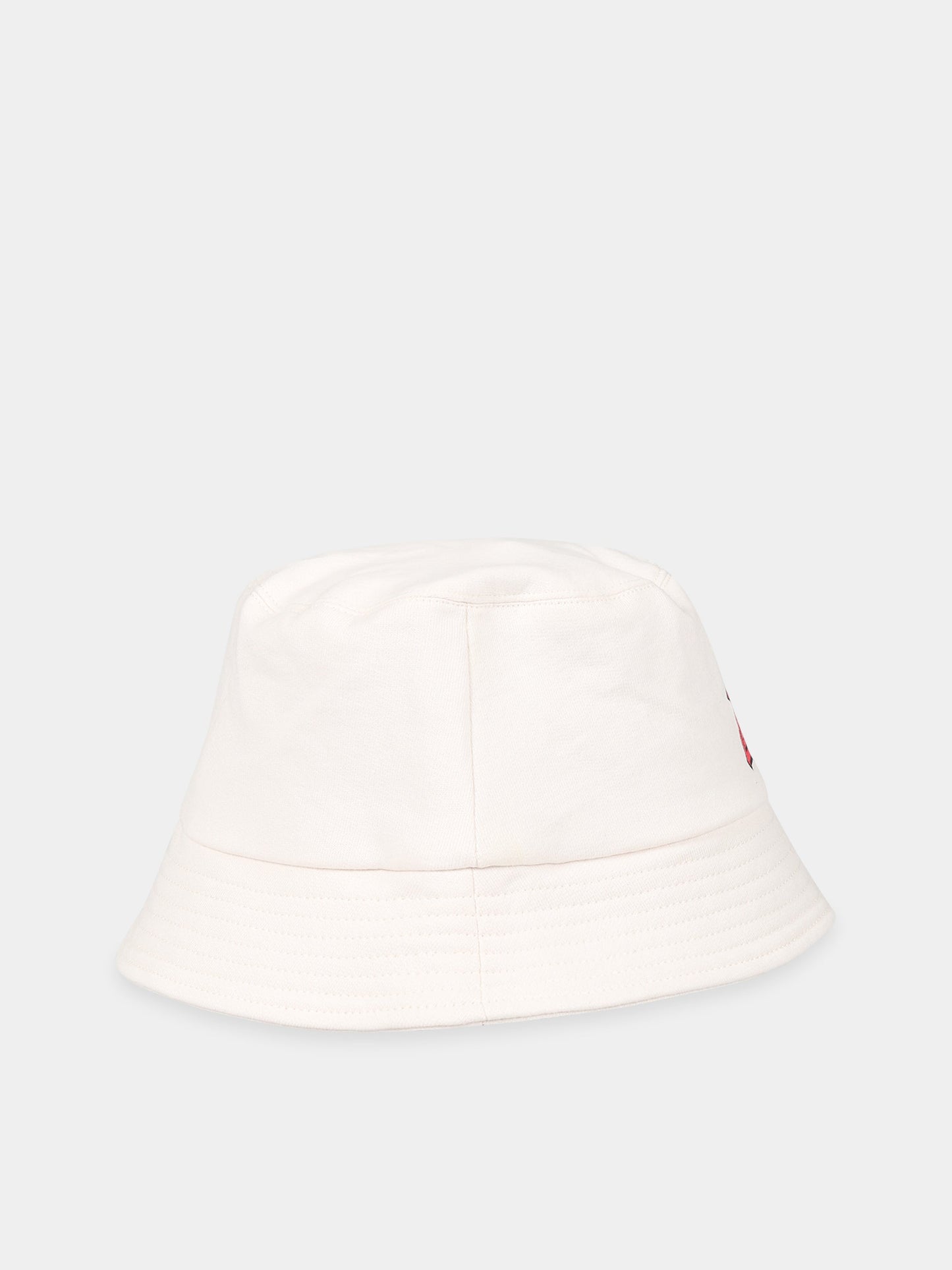 Cloche bianca per bambina con stampa e scritta  Love ,Philosophy,PJCP30 FE144 0025