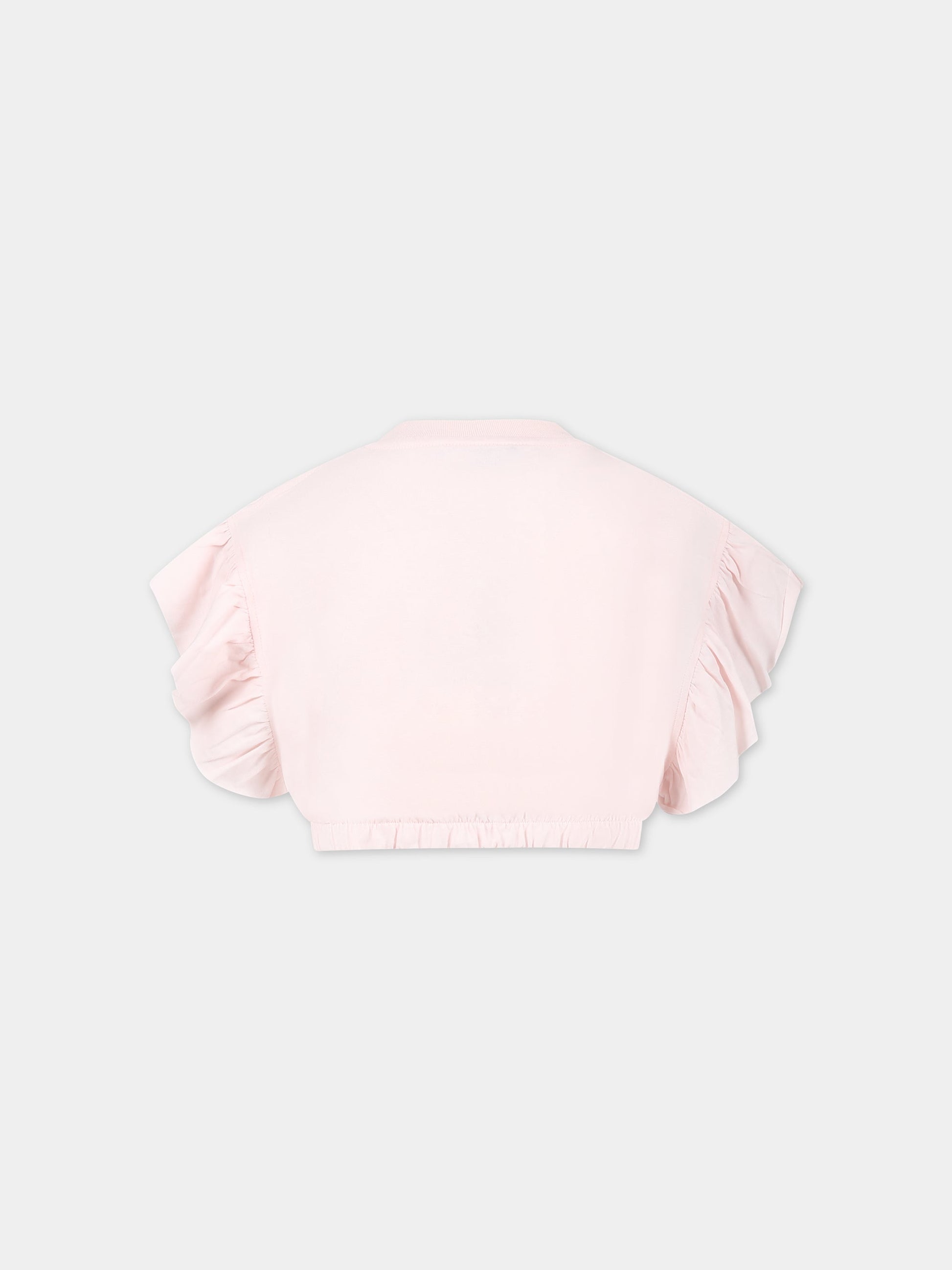 T-shirt rosa per bambina con logo,Philosophy,PJTS125 JE138 C018