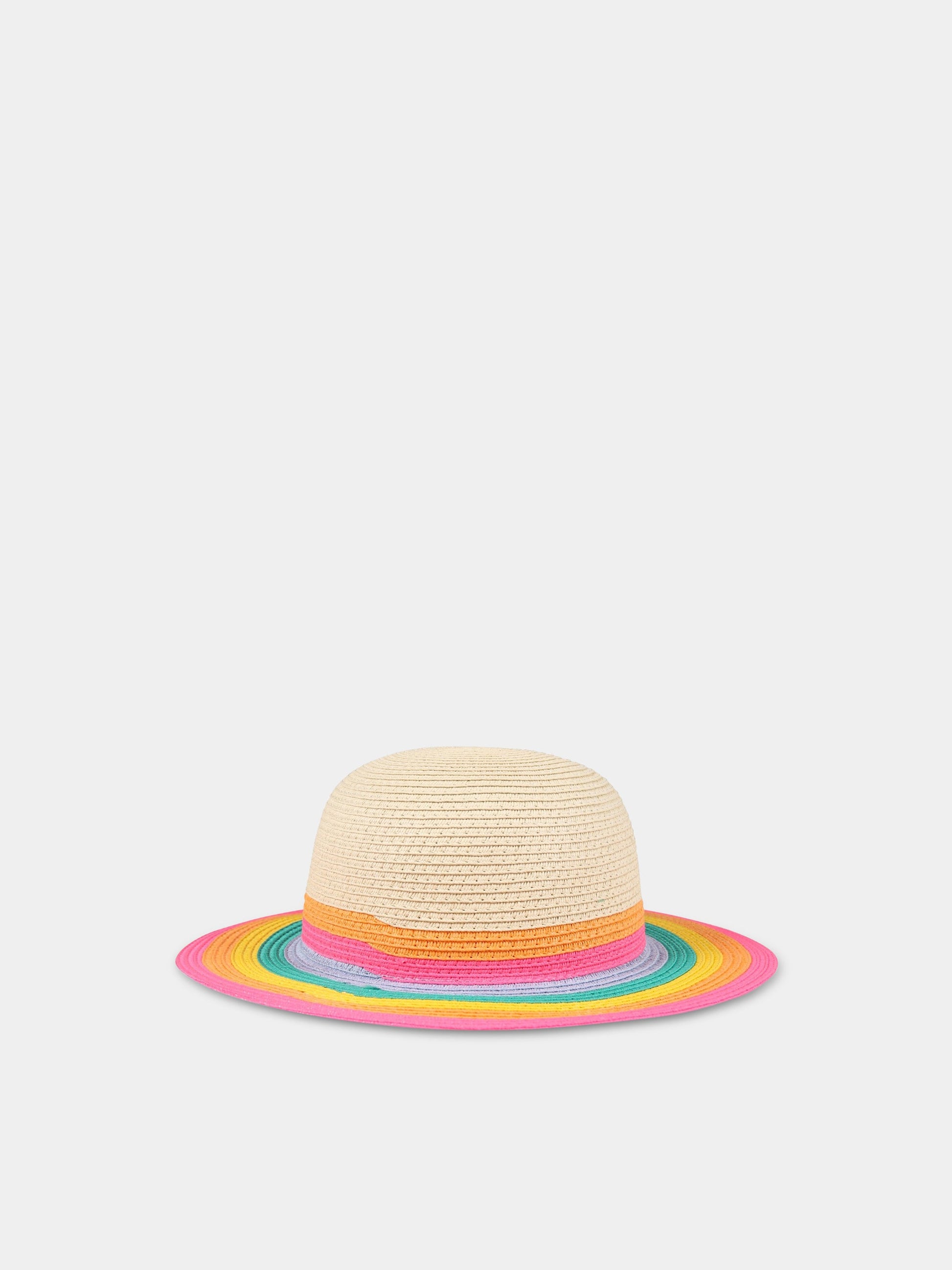 Cappello multicolor per bambina con cuore e logo,Billieblush,U11133 Z41