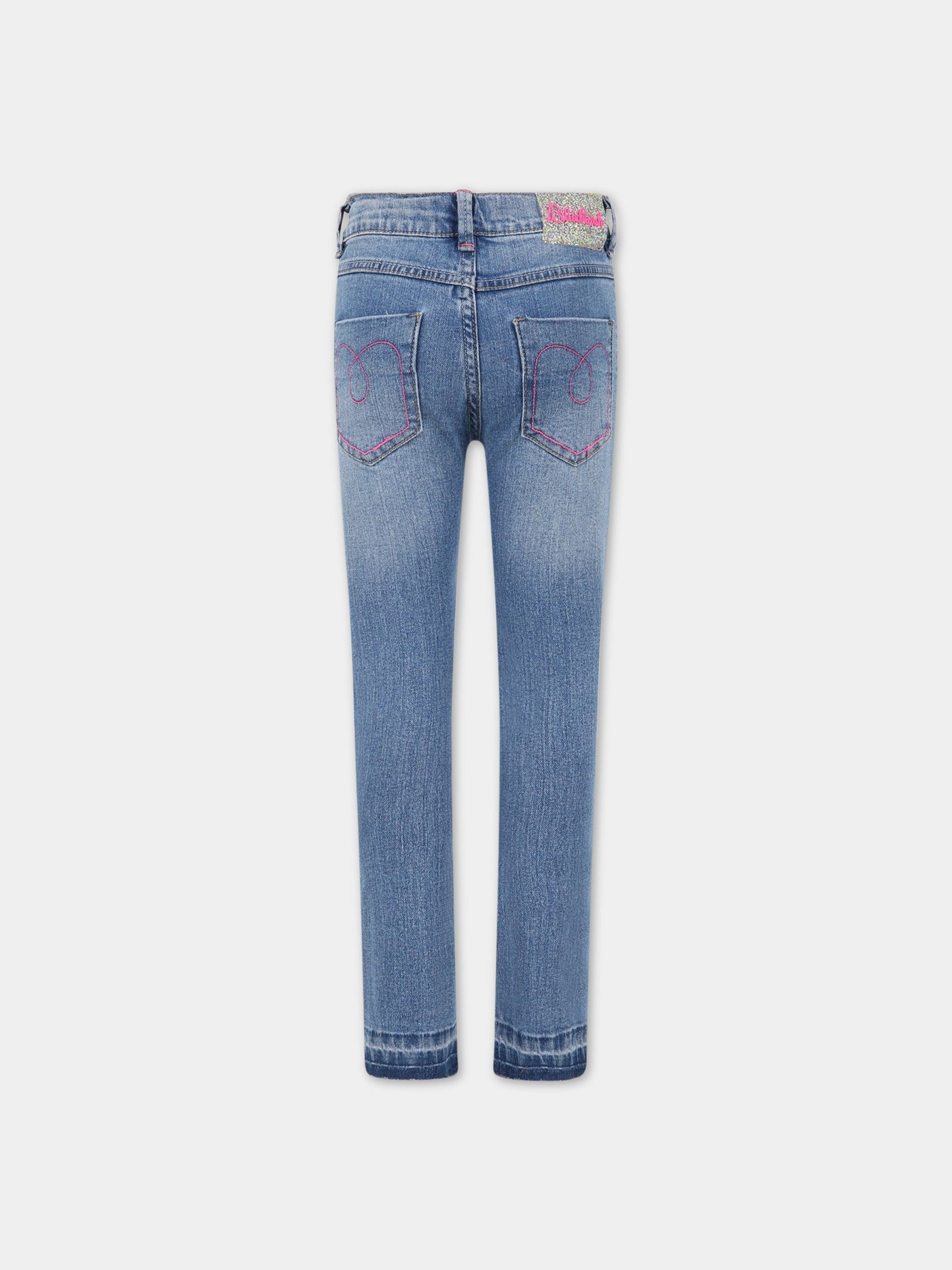 Jeans blu  per bambina con unicorni e stelle,Billieblush,U14659 Z18