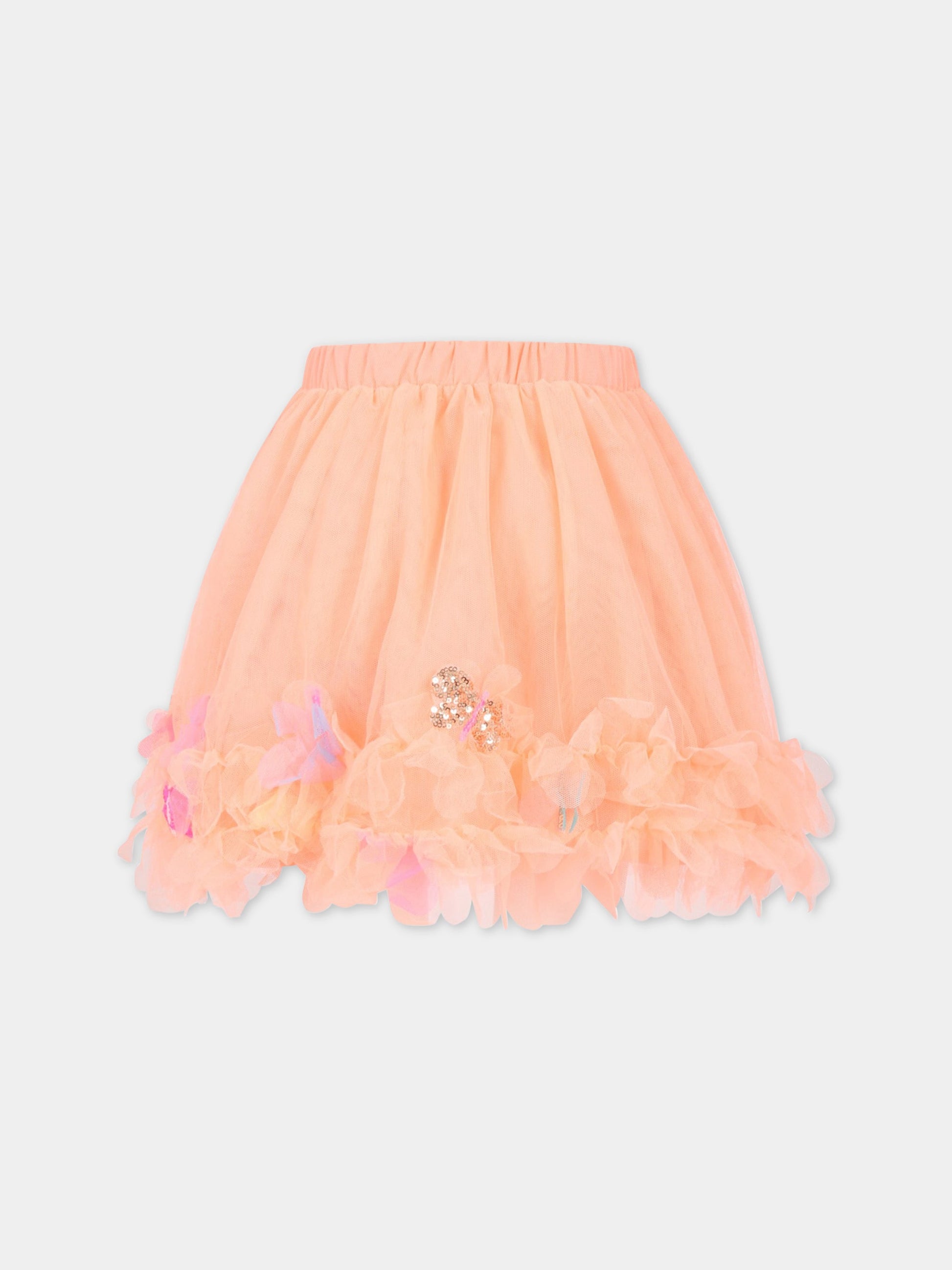 Gonna arancione per bambina con farfalle,Billieblush,U13337 439