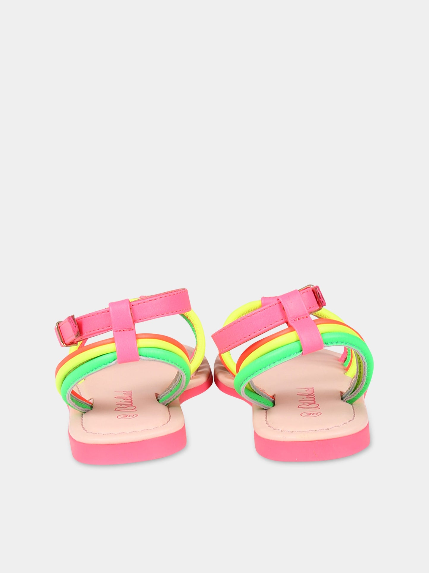 Sandali multicolor per bambina con dettagli fluo,Billieblush,U19346 Z41
