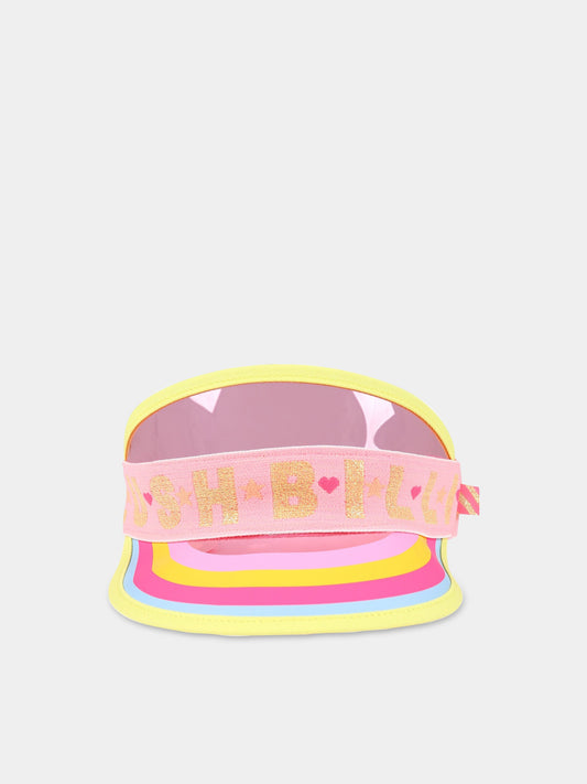 Visiera rosa per bambina con fascia logata,Billieblush,U11136 462