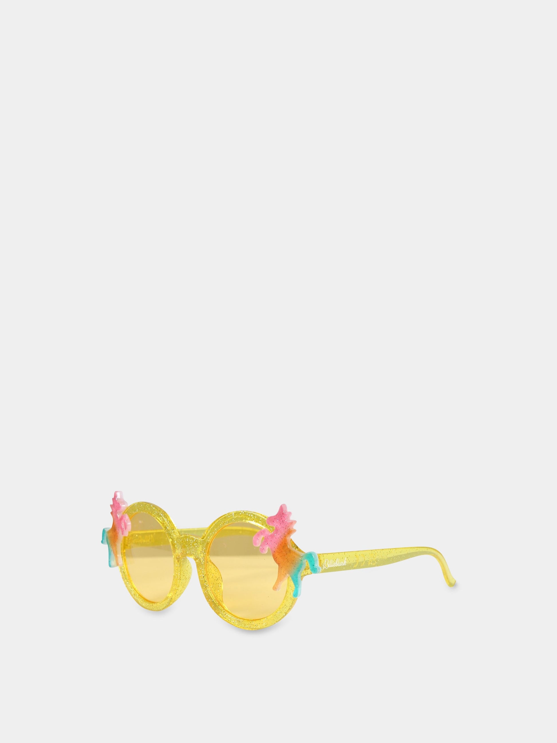 Occhiali gialli da sole per bambina con unicorni,Billieblush,U10521 549