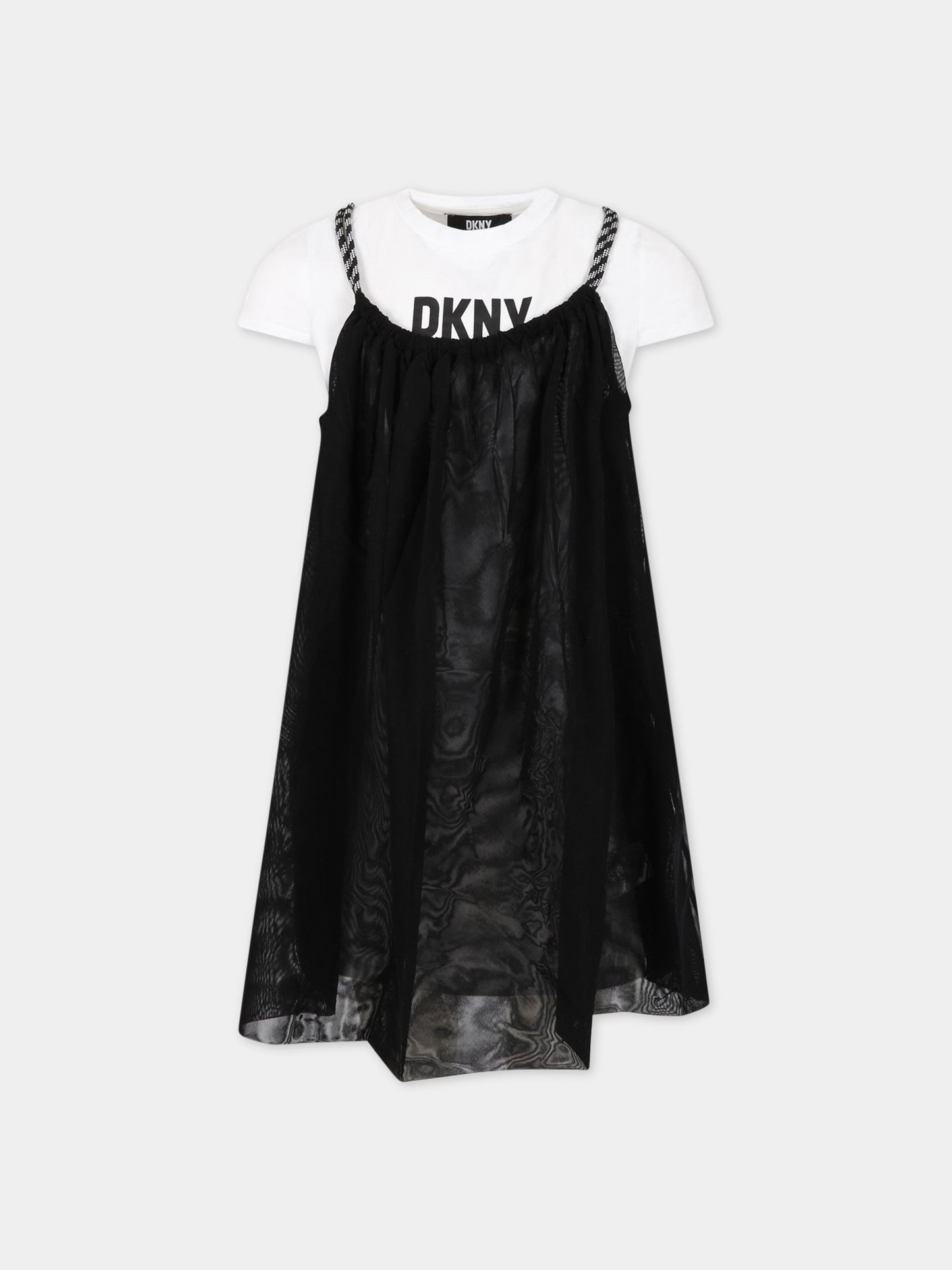 Completo multicolor per bambina con logo,Dkny,D32872 09B