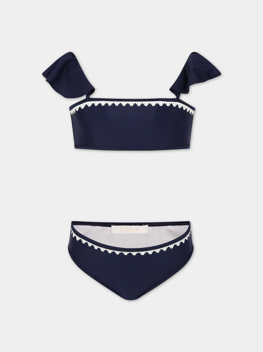 Bikini blu per bambina,Chloé Kids,C17113 859