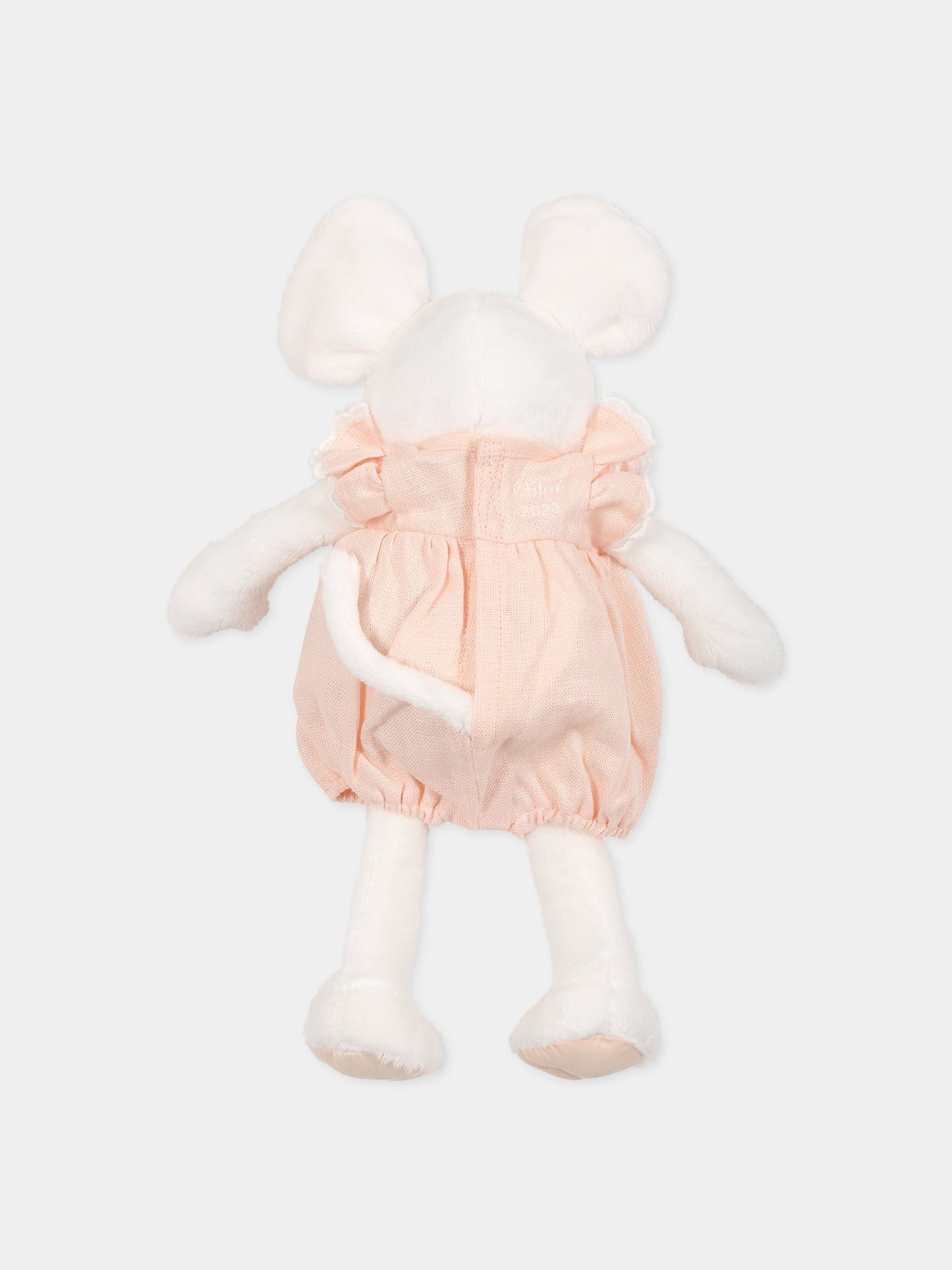 Peluche bianco per neonata con logo,Chloé Kids,C9K224 45K
