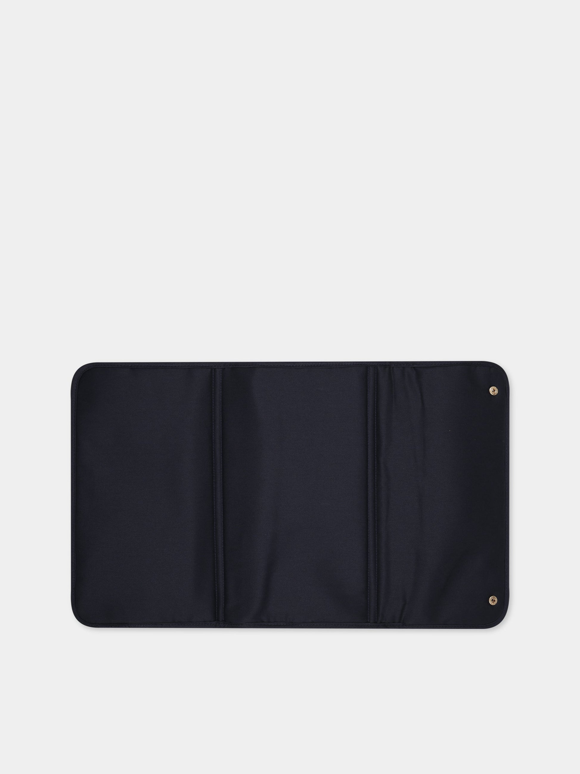 Borsa-mamma blu per neonati con logo,Chloé Kids,C90400 859