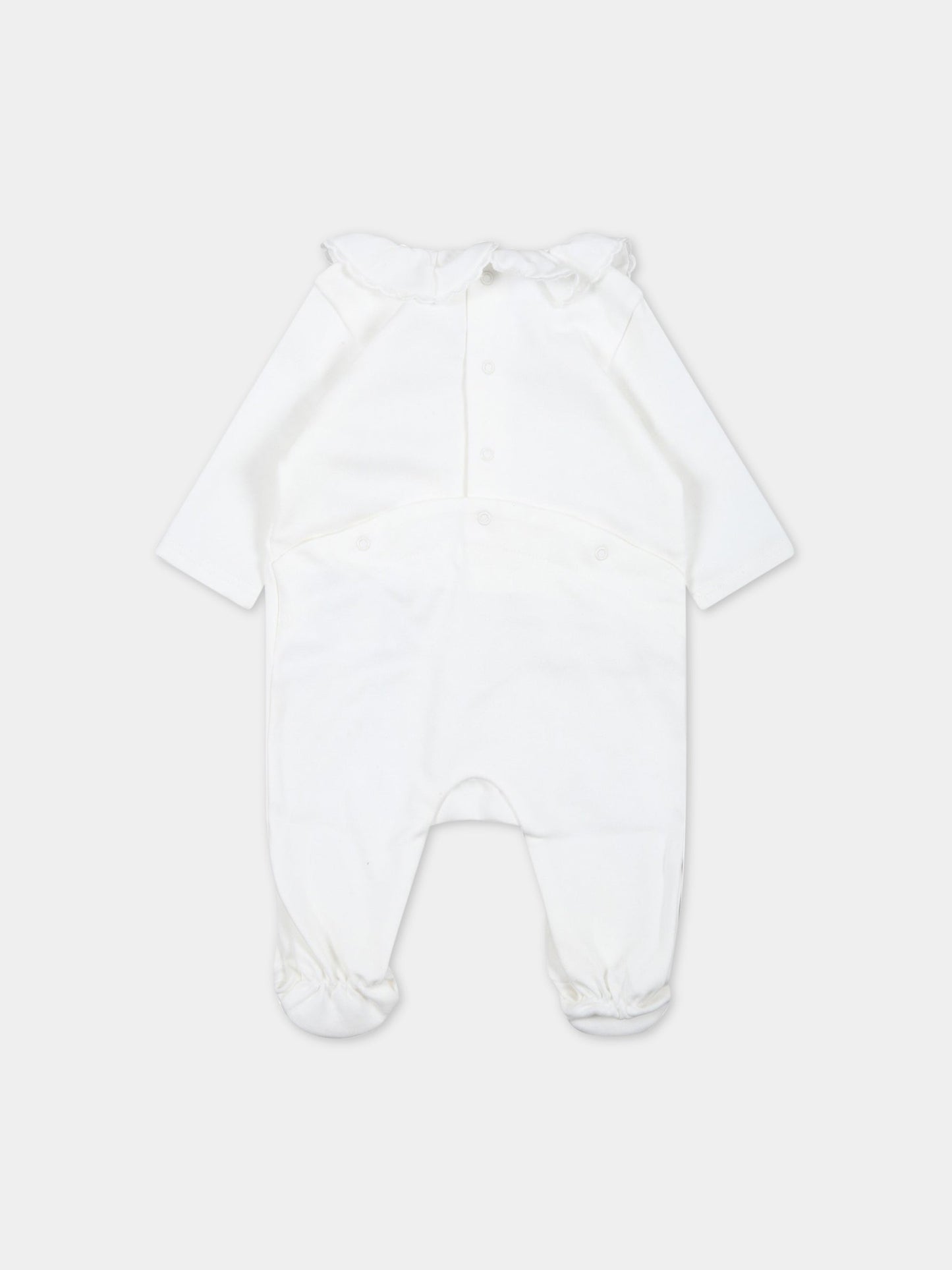 Set bianco per neonata con logo,Chloé Kids,C97302 117