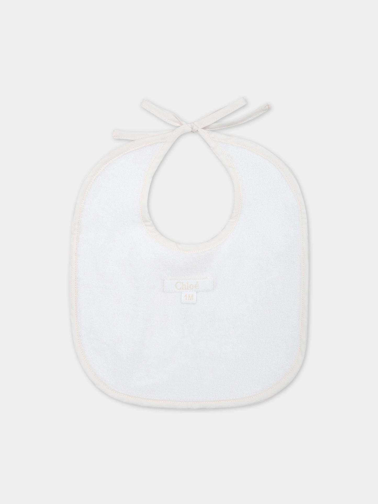 Set bianco per neonata con logo,Chloé Kids,C97303 117