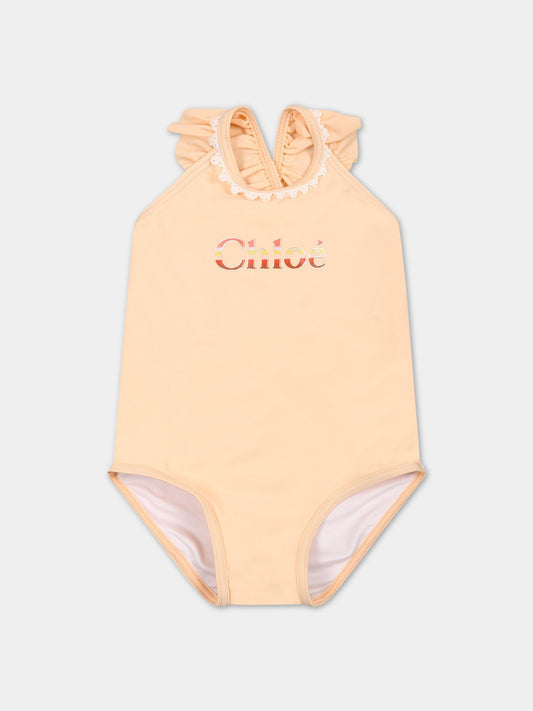 Costume  rosa intero per neonata,Chloé Kids,C07070 45F