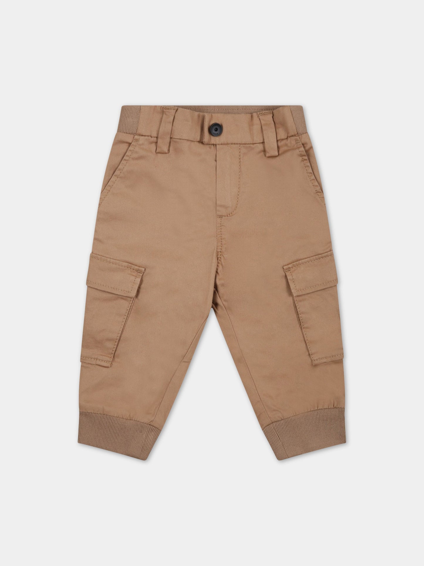 Cargo beige per neonato con logo,Boss,J04463 269