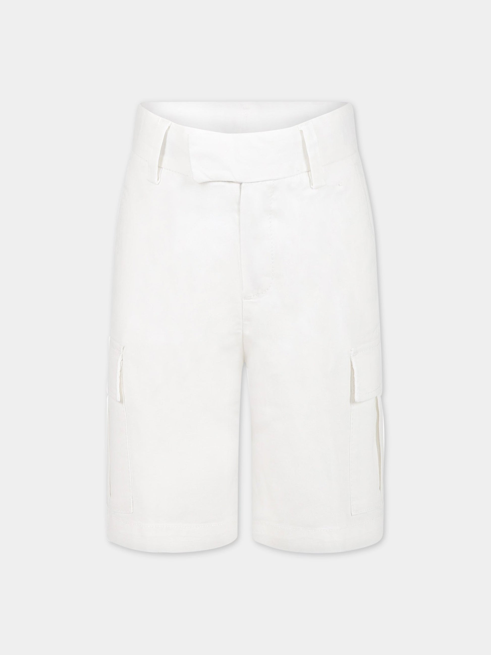 Shorts bianchi per bambino con logo,Boss,J24814 10P