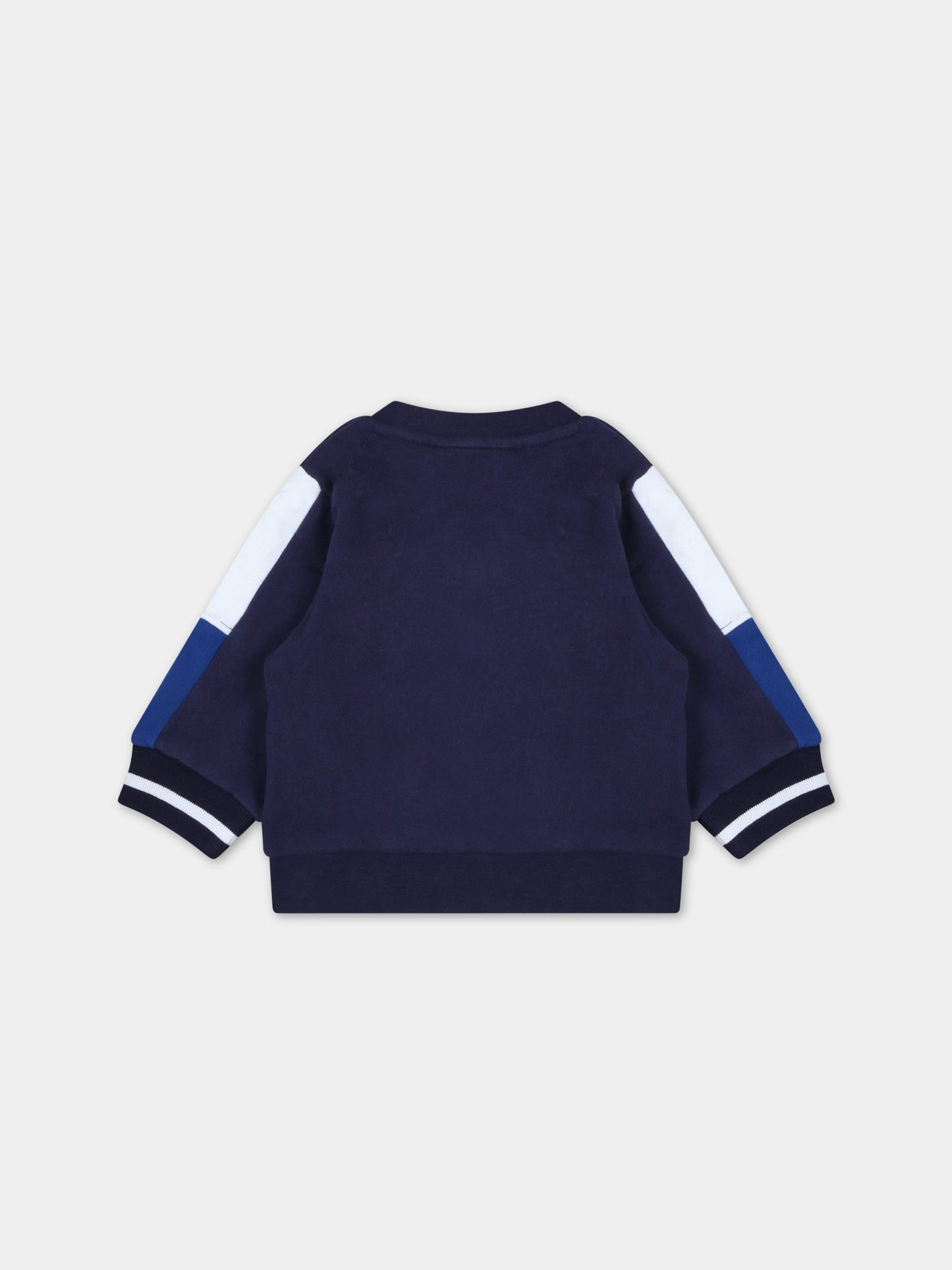 Felpa blu per neonato con logo bianco,Timberland,T05L05 85T